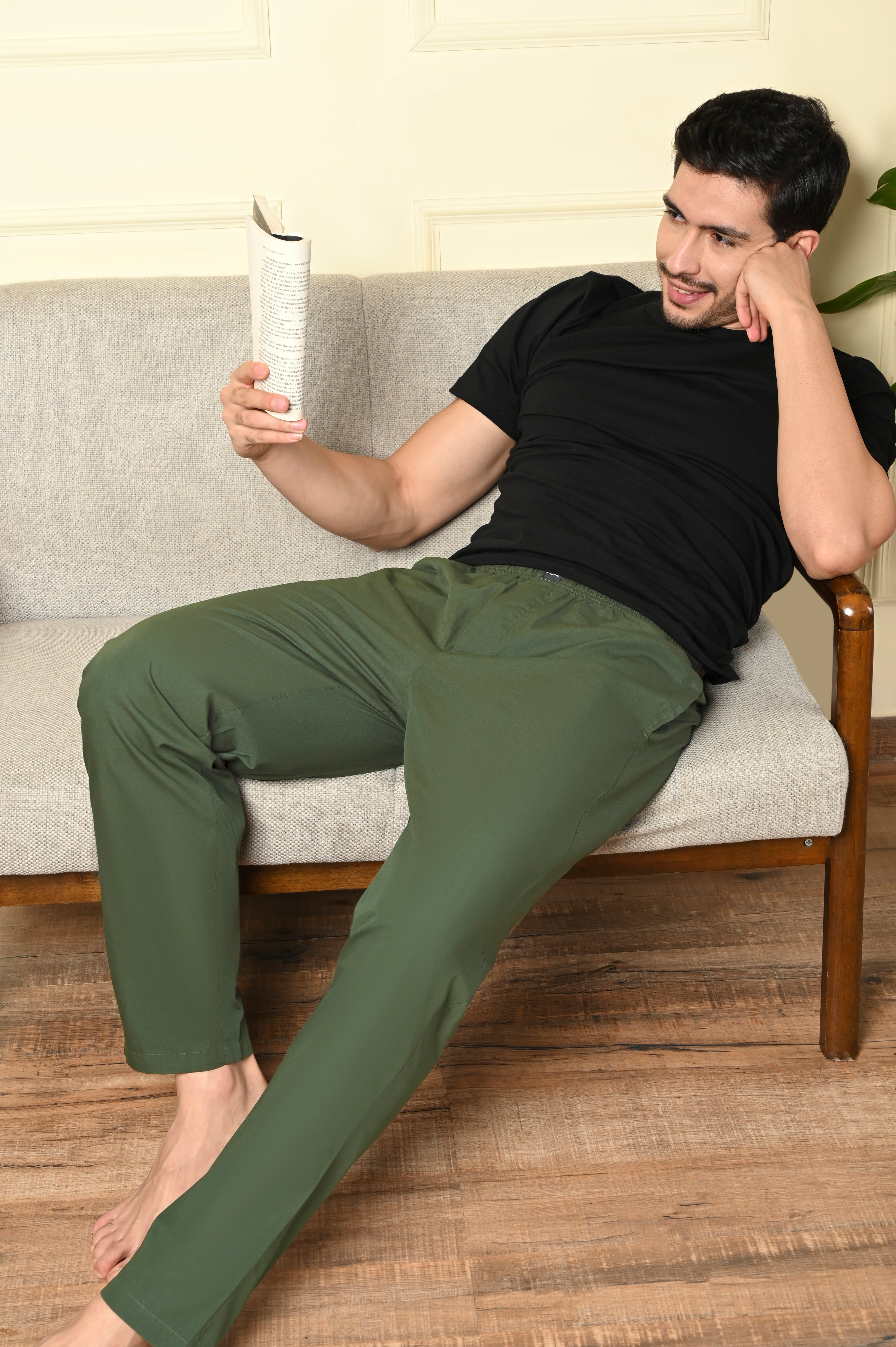 Men's Olive Green Pyjamas