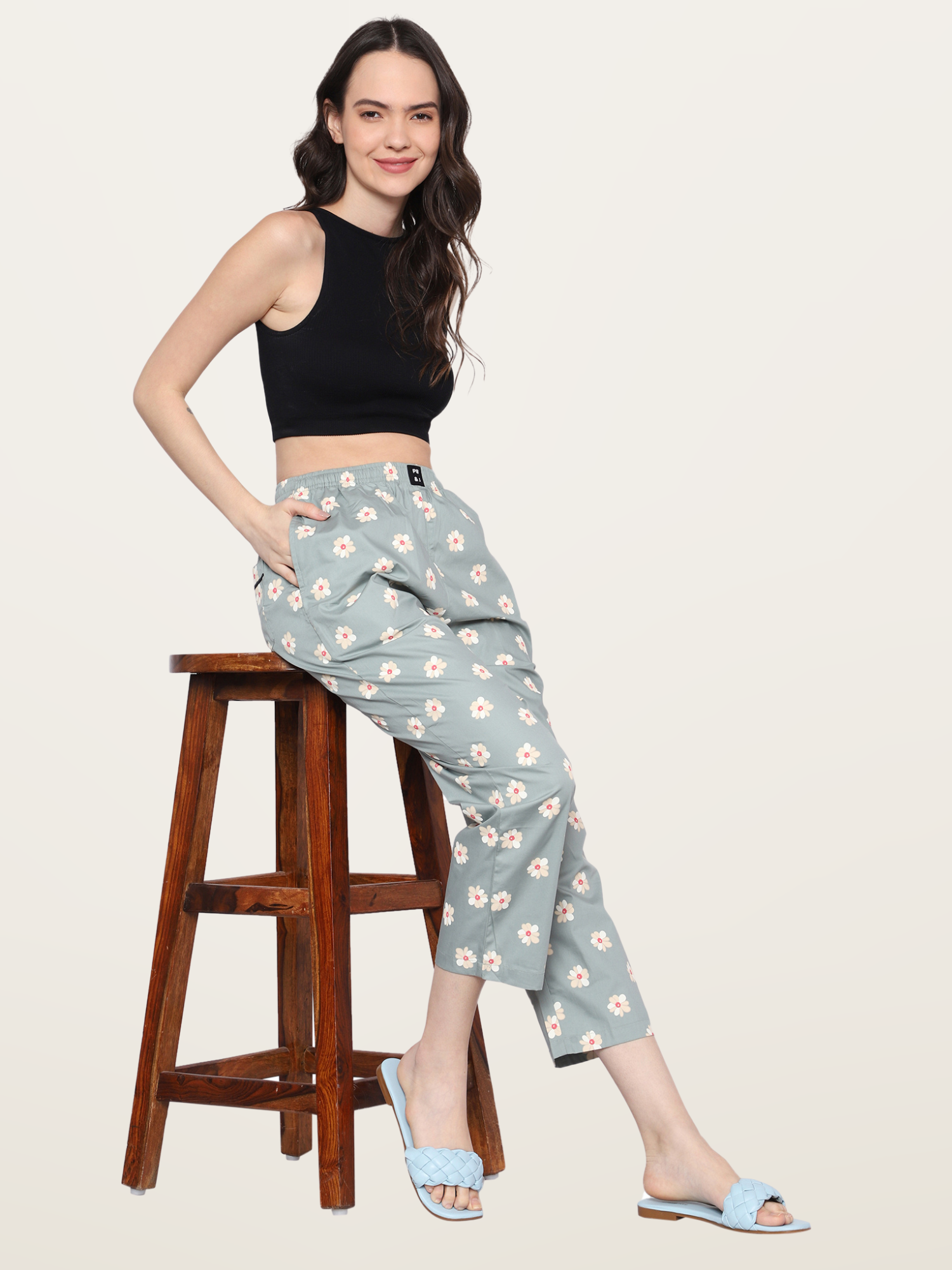 Egg Green Floral Pyjama