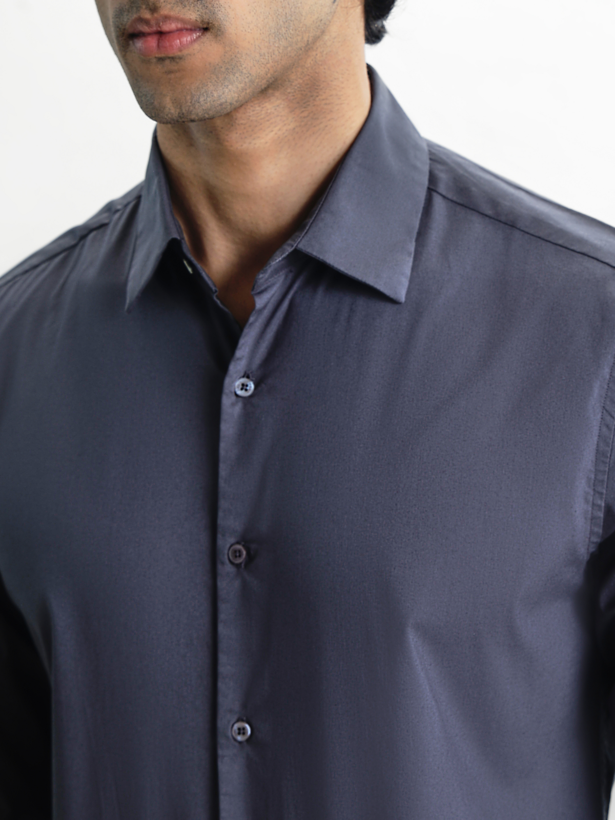 SANTINO-REGULAR FIT POPLIN LYCRA SHIRT