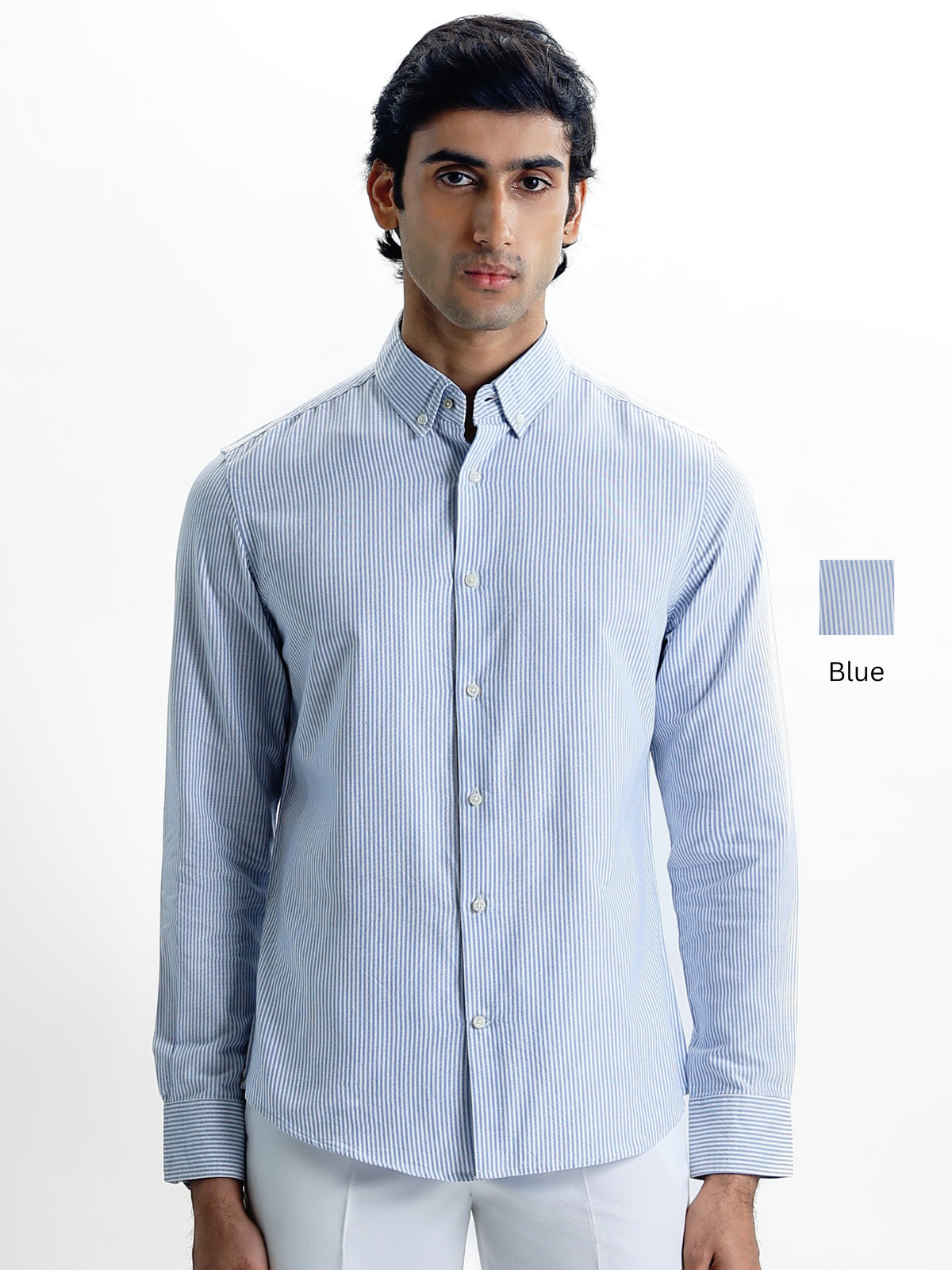 ROGUE-Striped Regular Fit Cotton Shirt