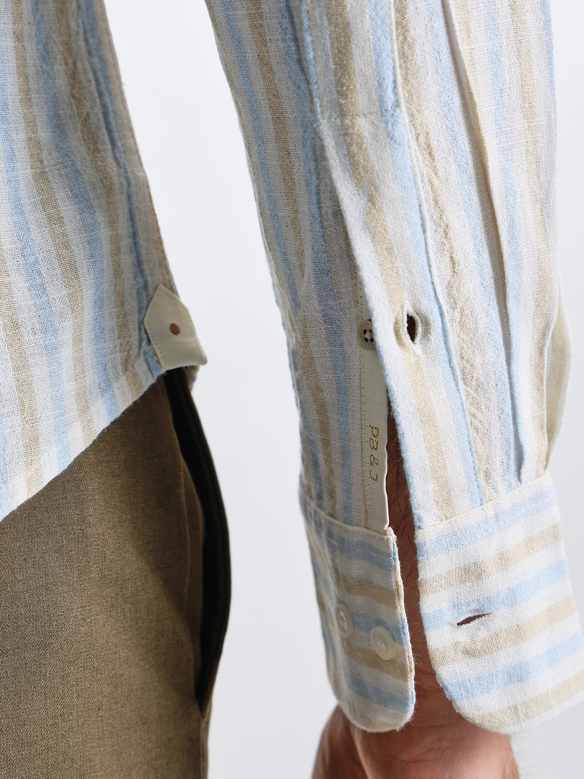 Zeno-Multicolour Regular Fit Striped Linen Shirt