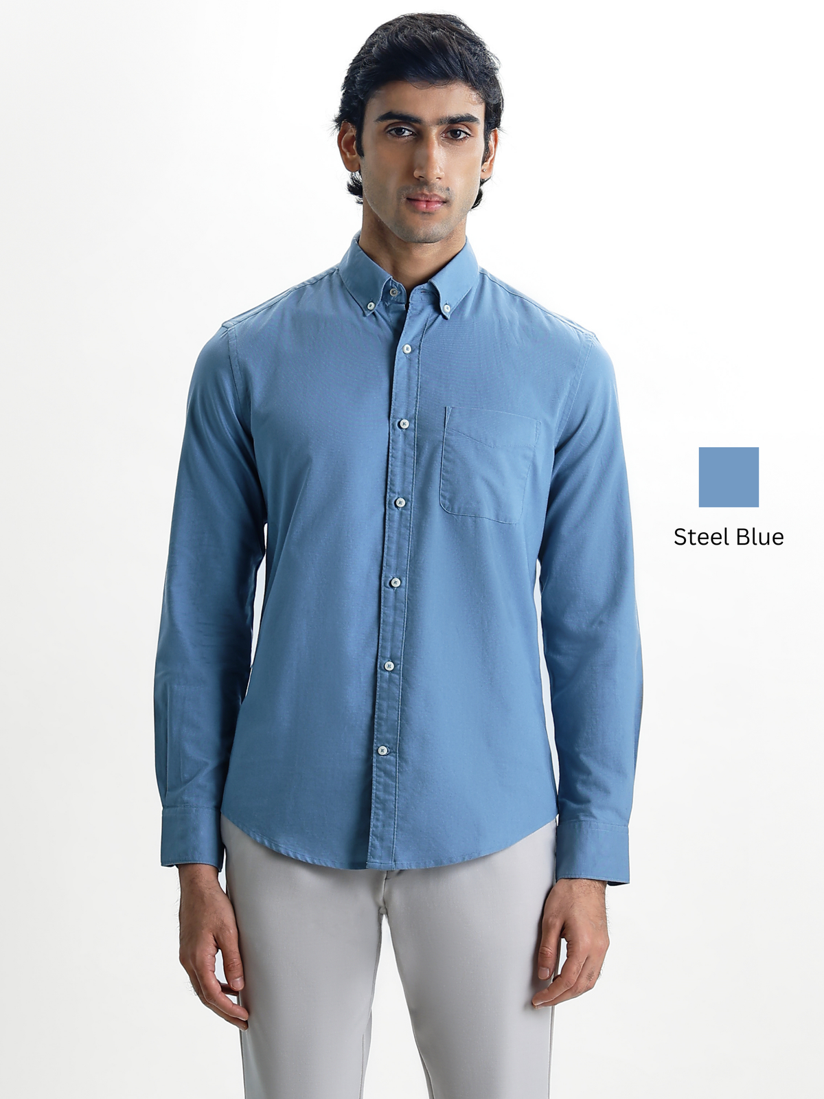 AUXOR REGULAR FIT OXFORD COTTON SHIRT