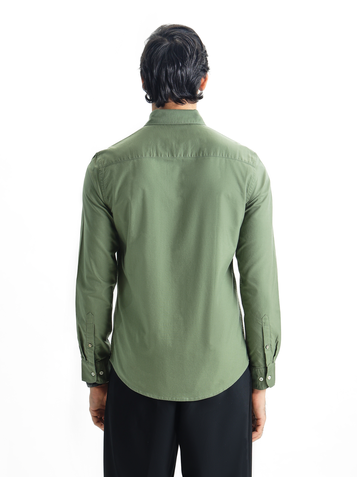 AUXOR- Green Regular Fit Oxford Cotton Shirt