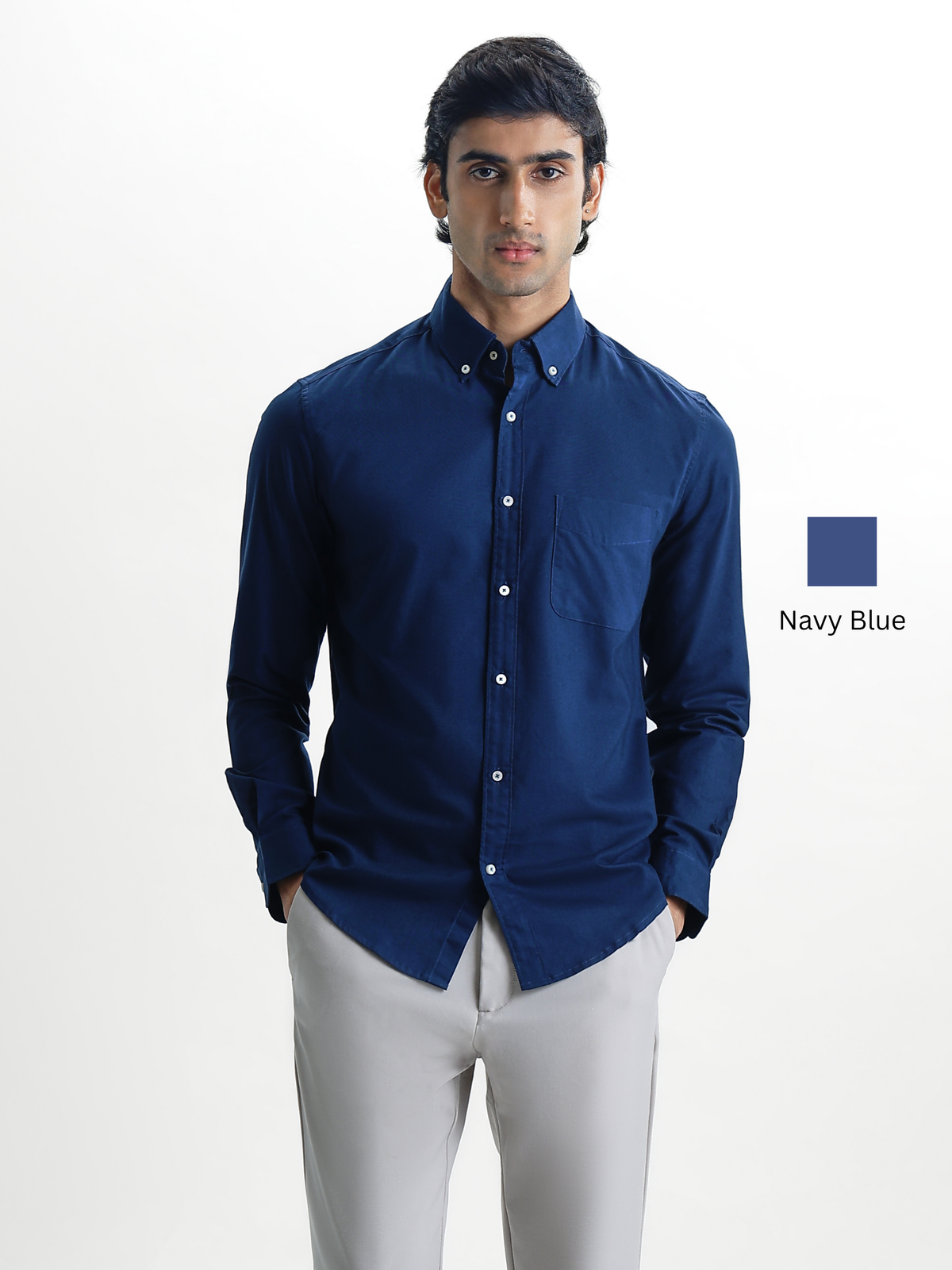 AUXOR REGULAR FIT OXFORD COTTON SHIRT