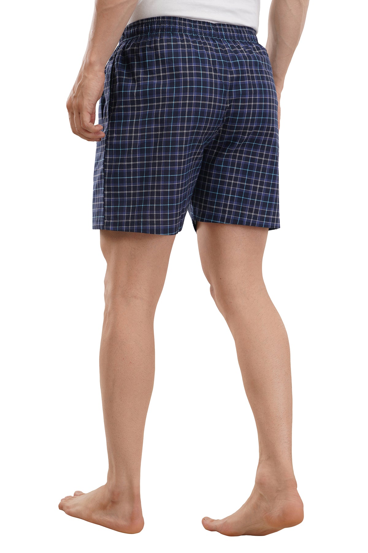 Blue Checks & Black Boxers Combo
