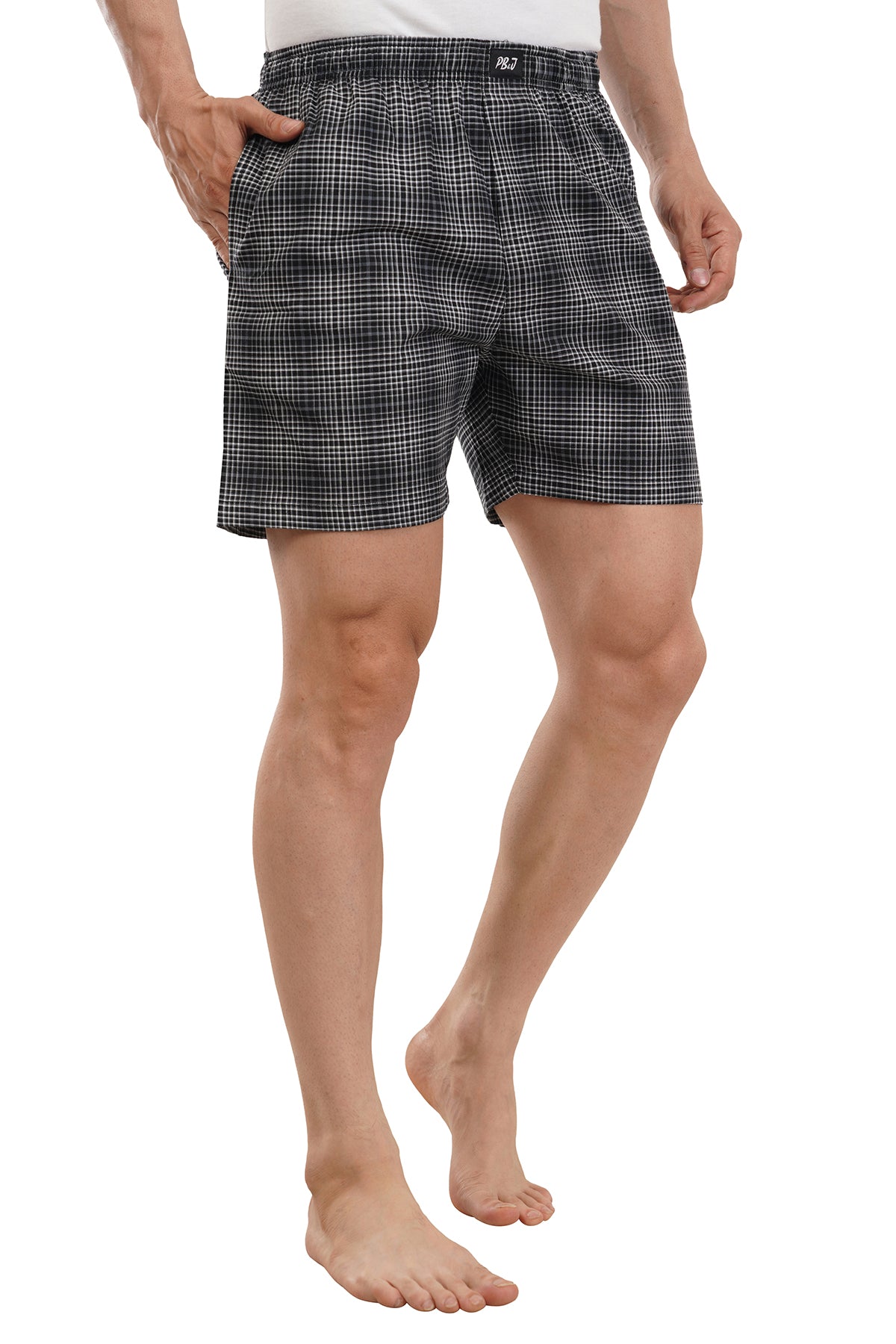 Men's Black Checks Boxers