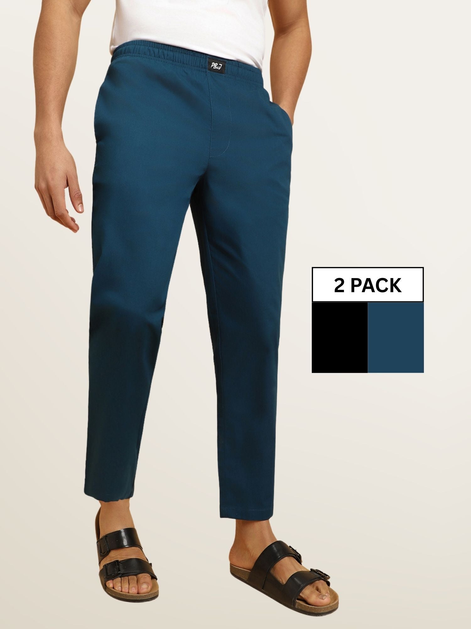 Deep Blue & Black Pyjamas Combo Pack