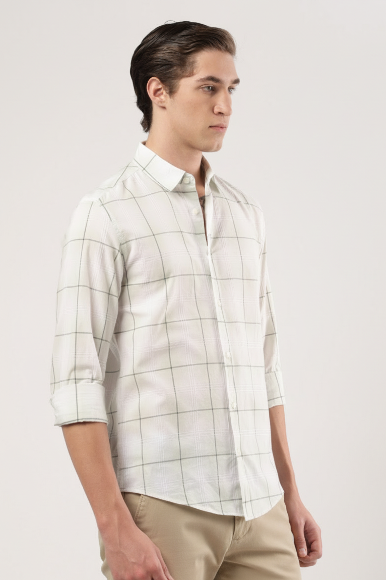 Mint Mist Windowpane Shirt