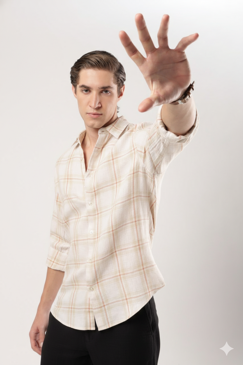 Autumn Amber Checks Shirt