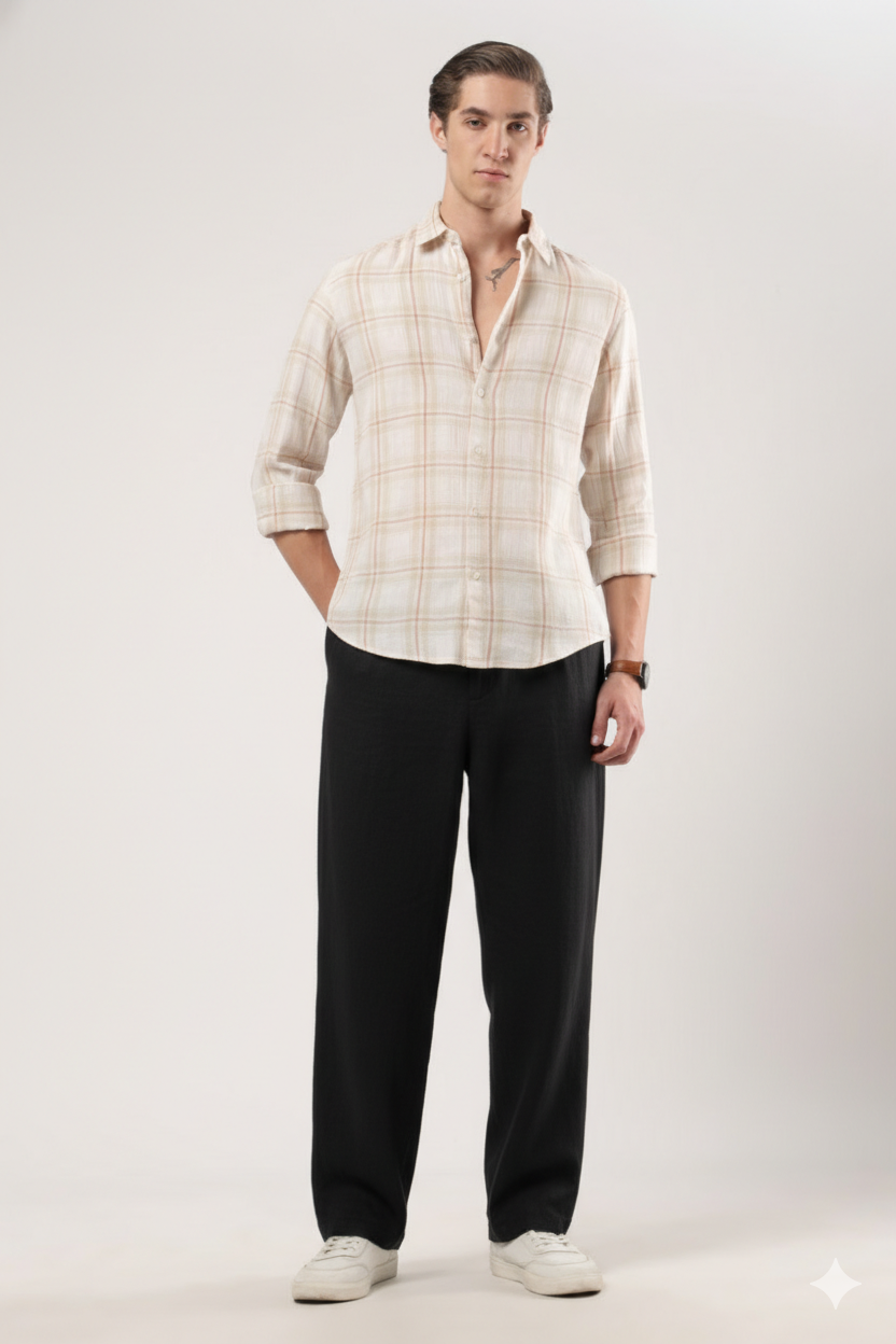 Autumn Amber Checks Shirt