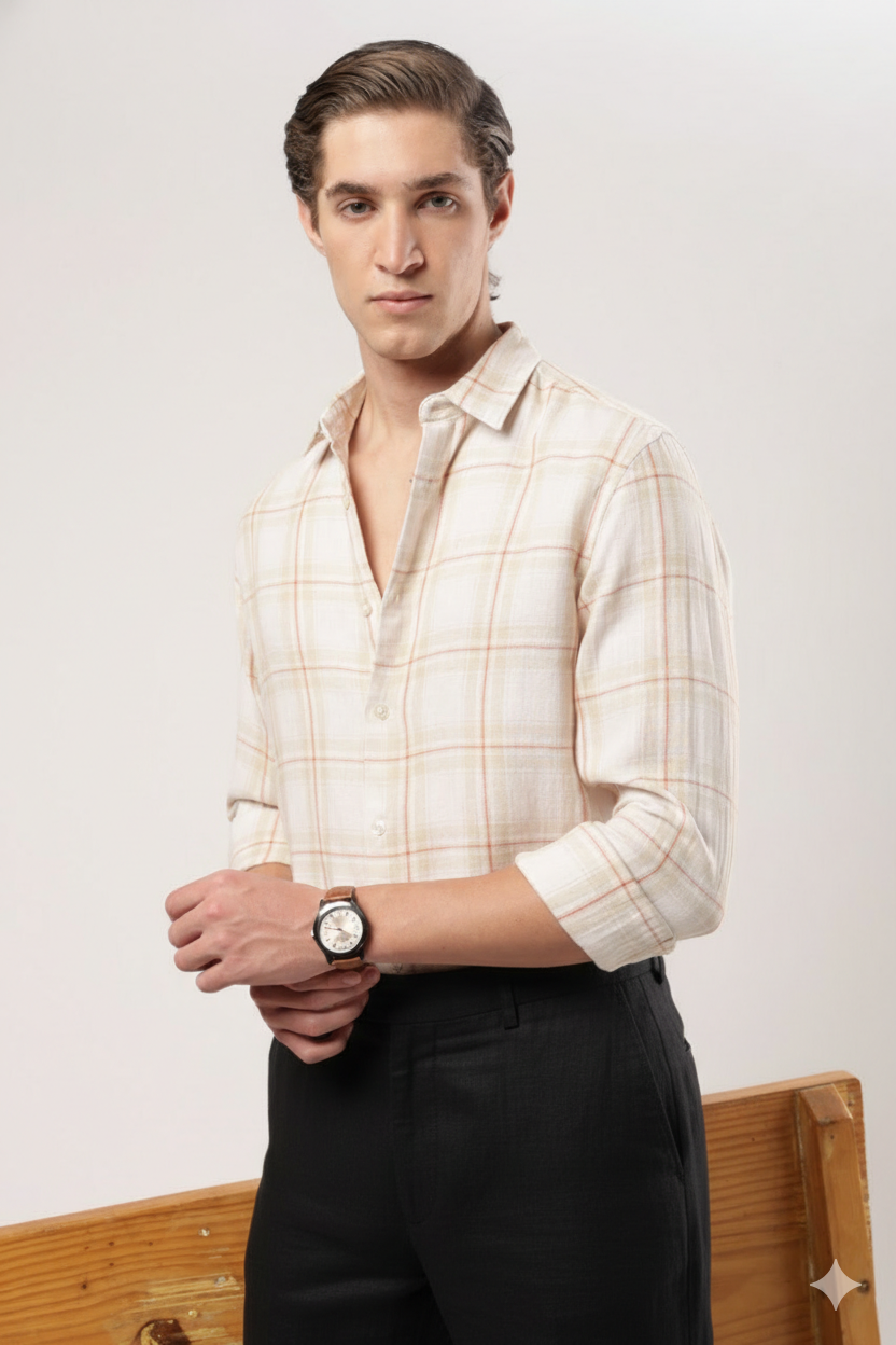 Autumn Amber Checks Shirt