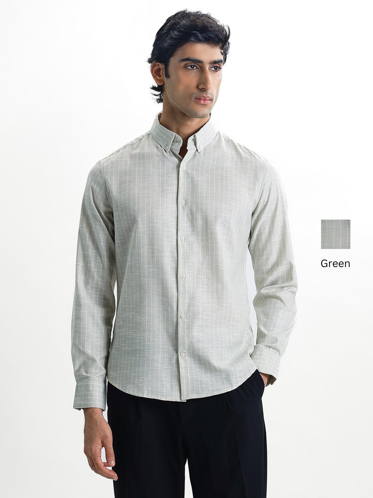 Milo-Regular Fit Striped Linen Shirt