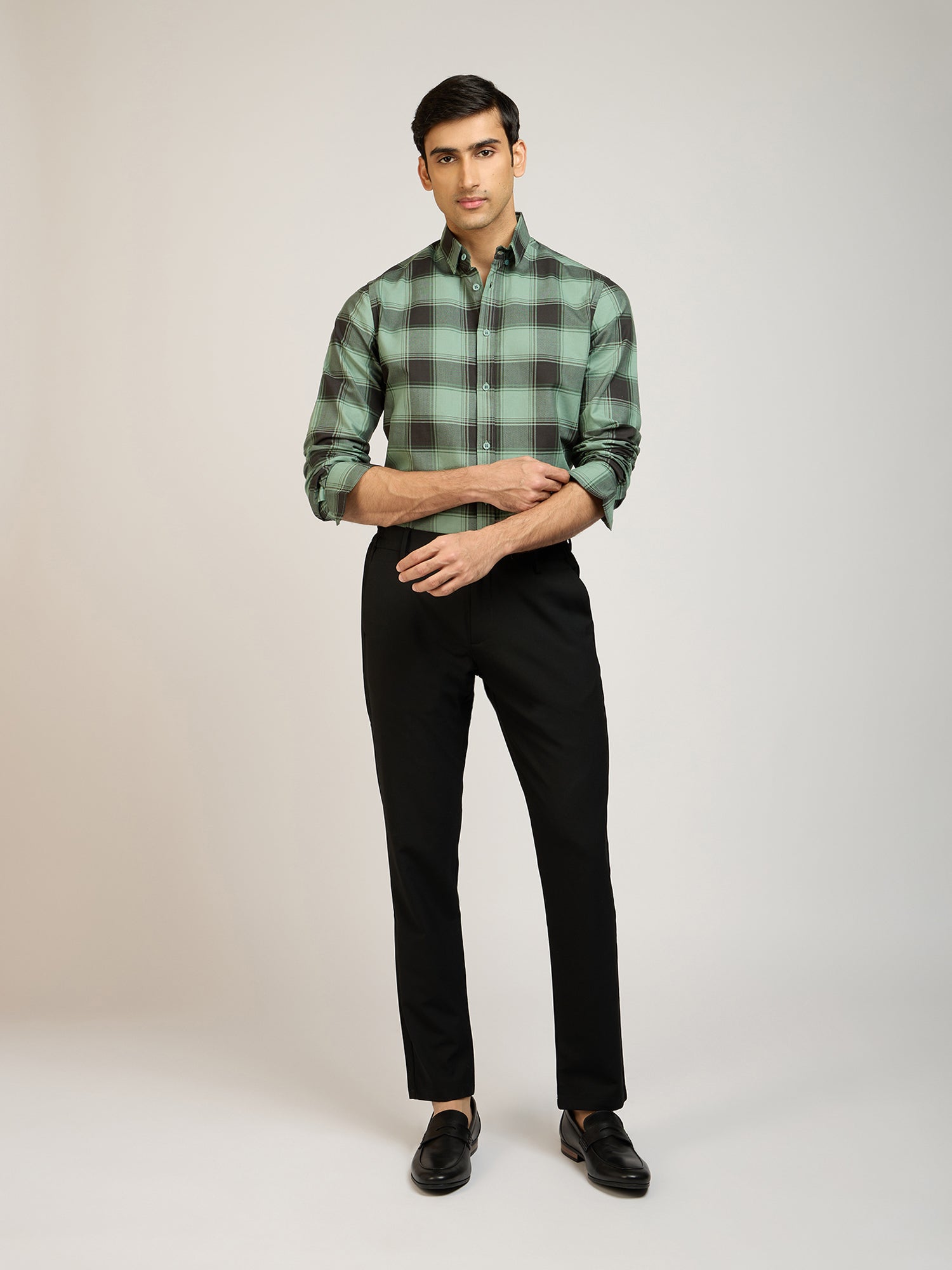 Oxford Checks Green Shirt