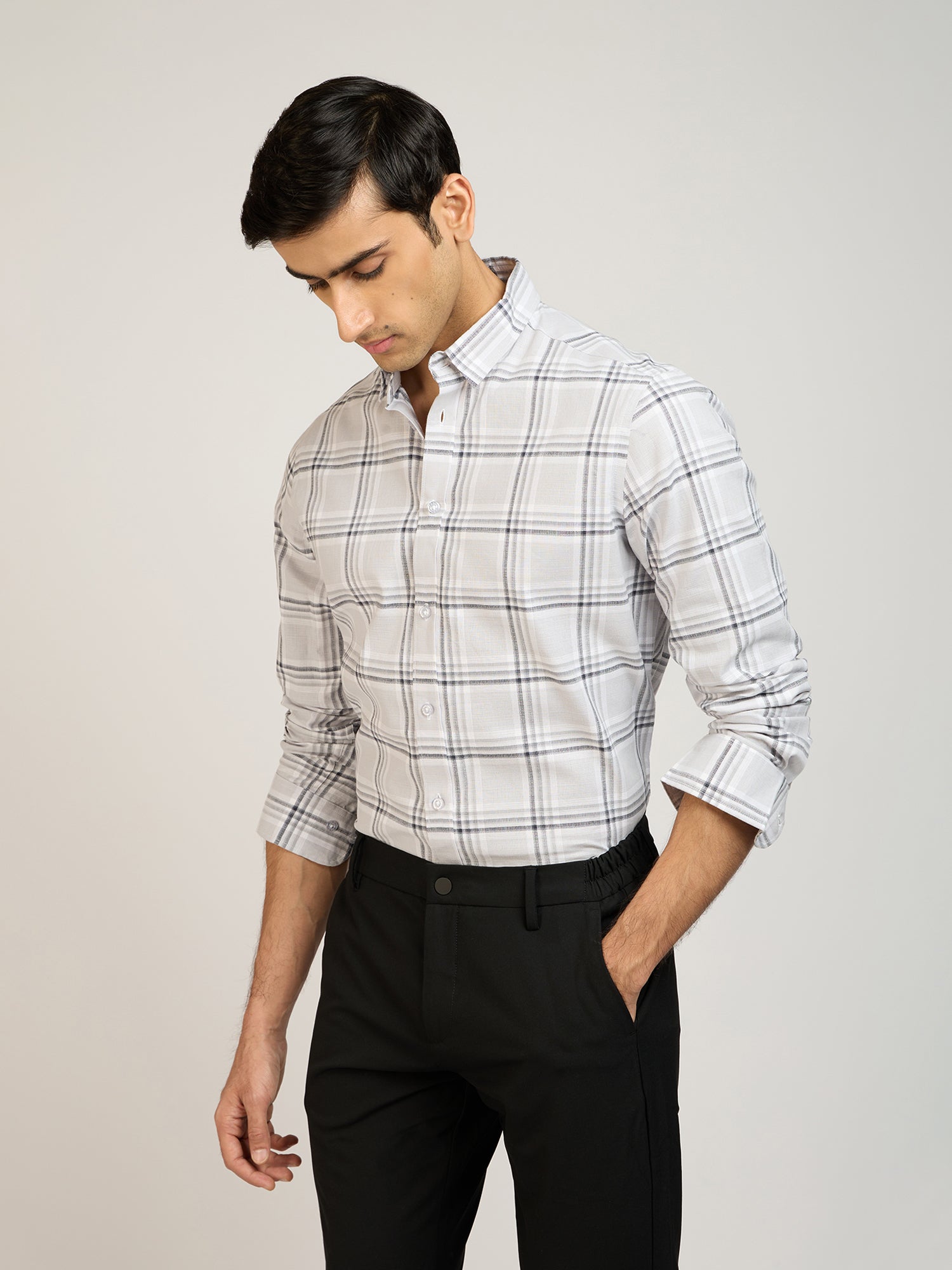 Jute Slub Check Shirt