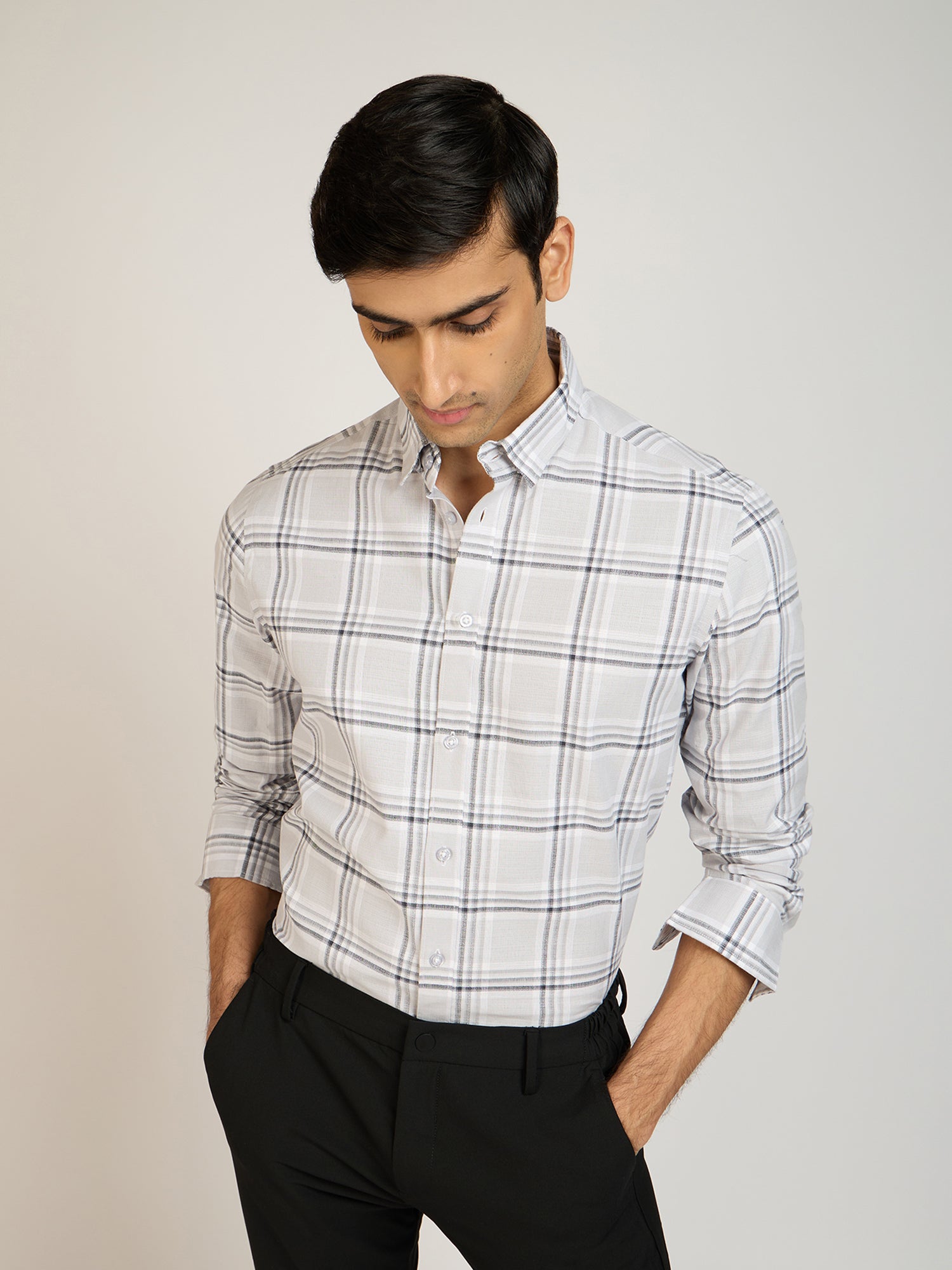 Jute Slub Check Shirt