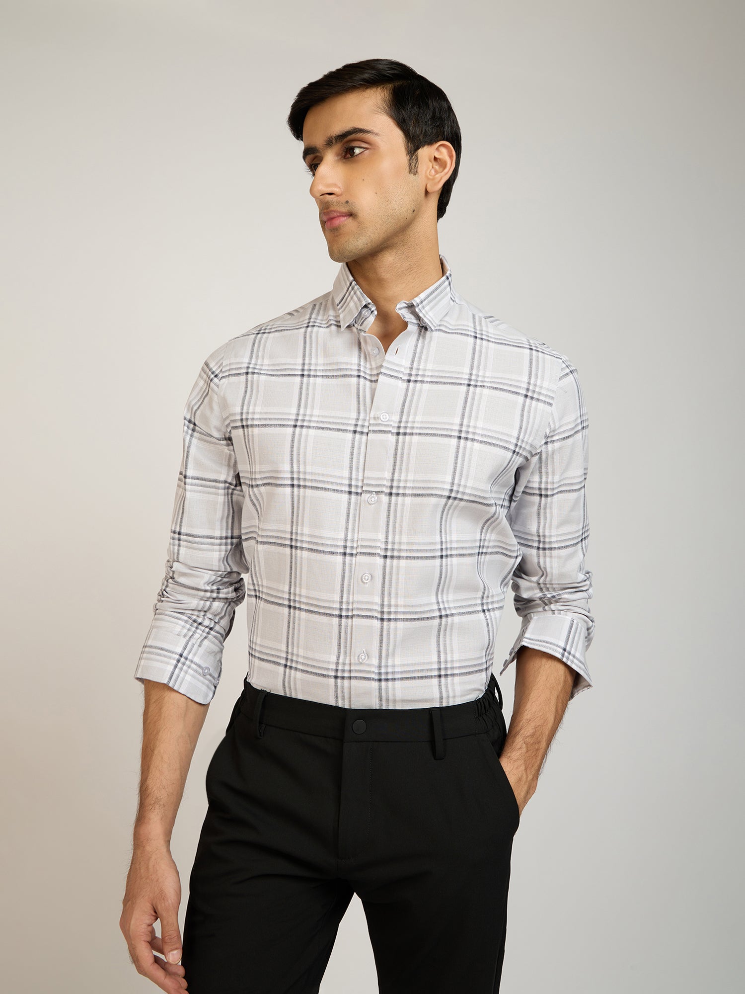 Jute Slub Check Shirt