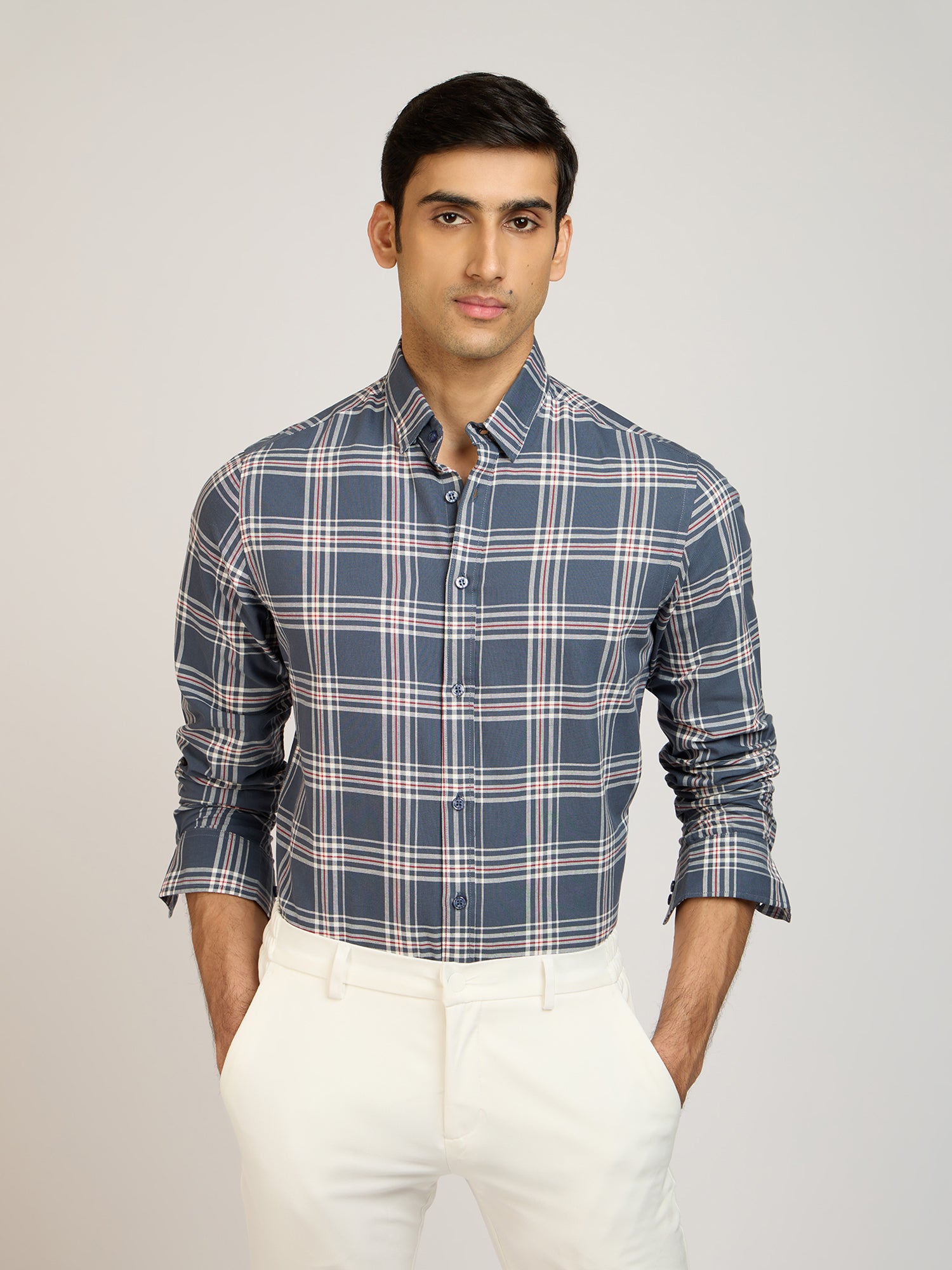 Oxford Check Grey Shirt