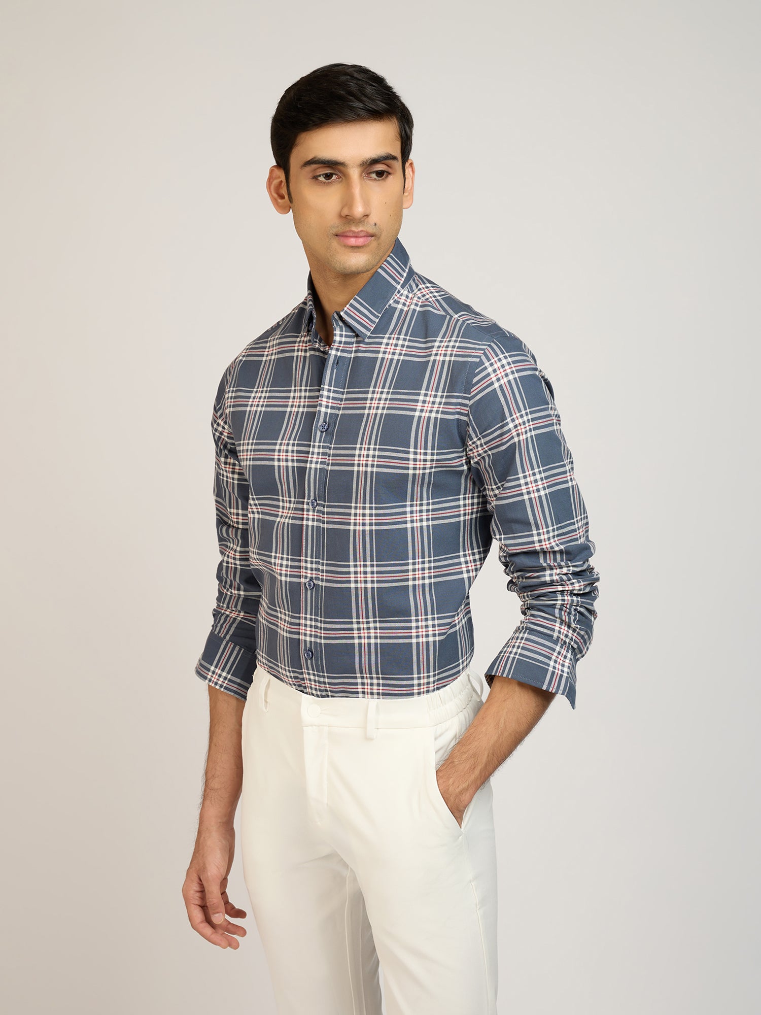 Oxford Check Grey Shirt