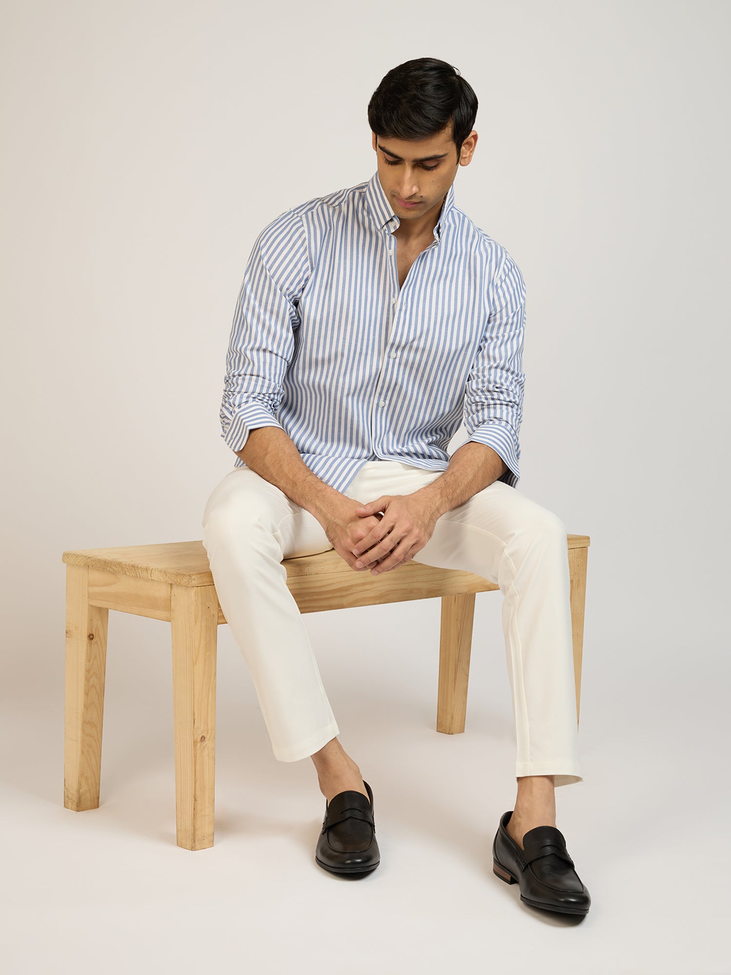 Cotton Stretch Stripe Shirt