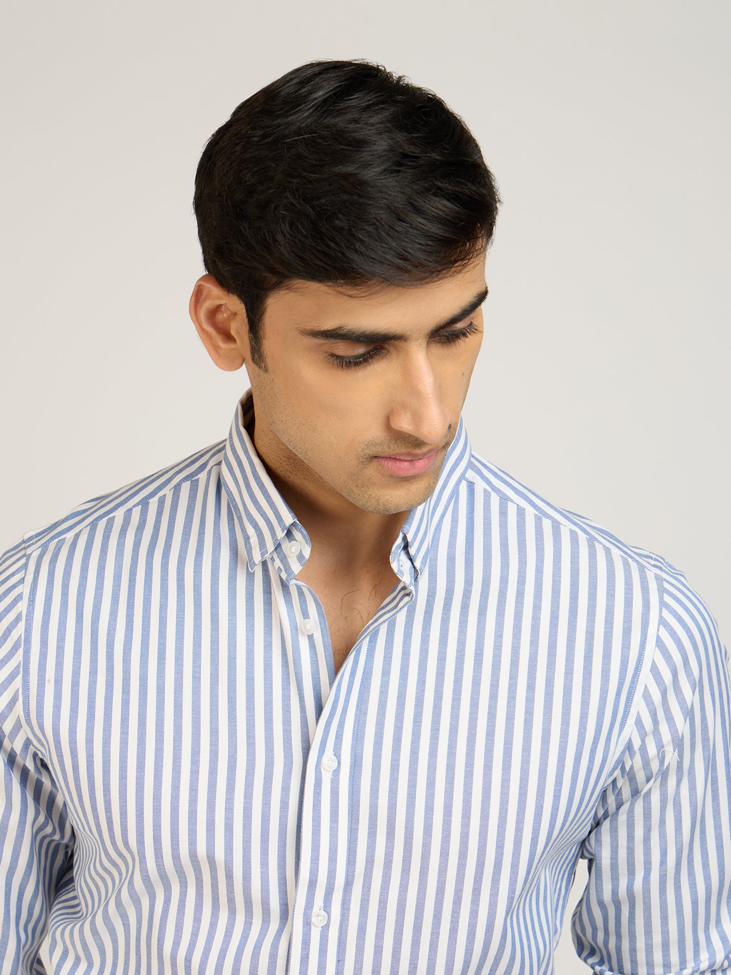 Cotton Stretch Stripe Shirt