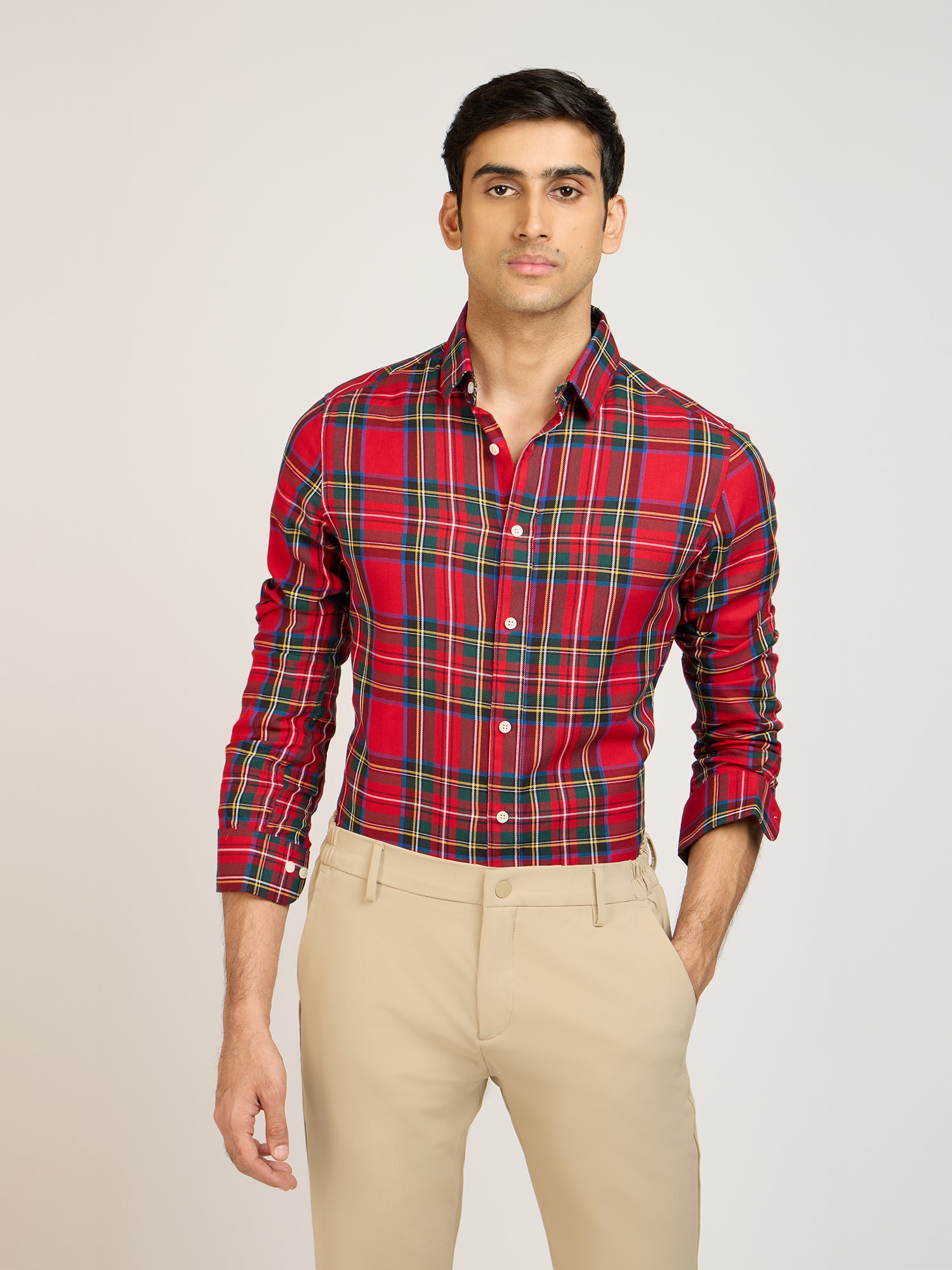 Cotton Check Multicolored Shirt