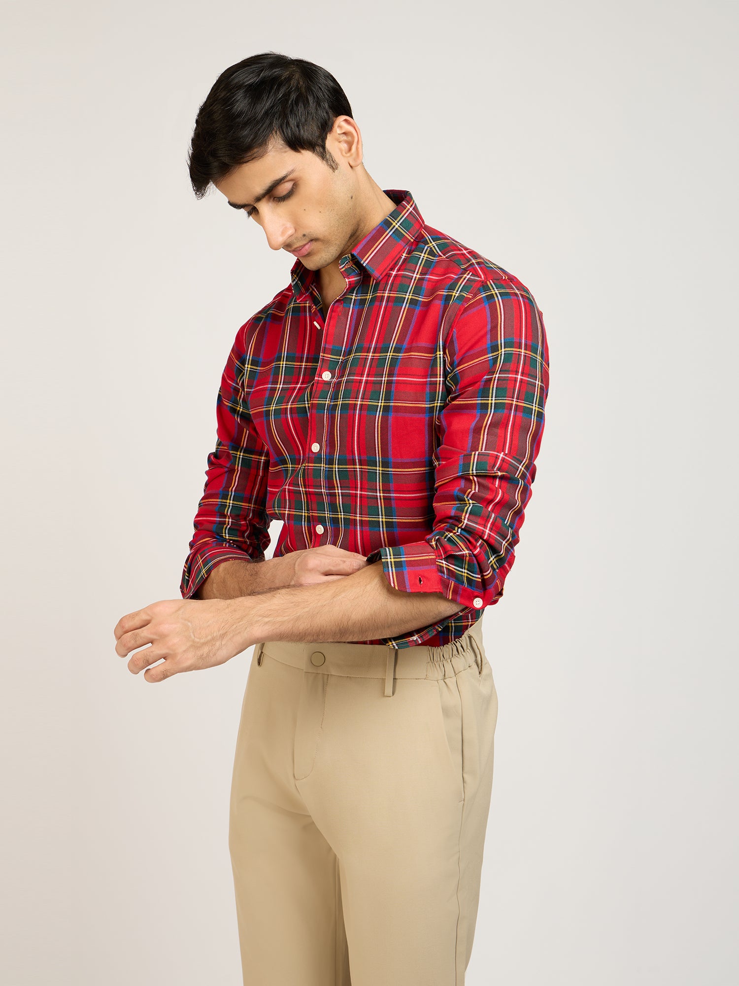 Cotton Check Multicolored Shirt