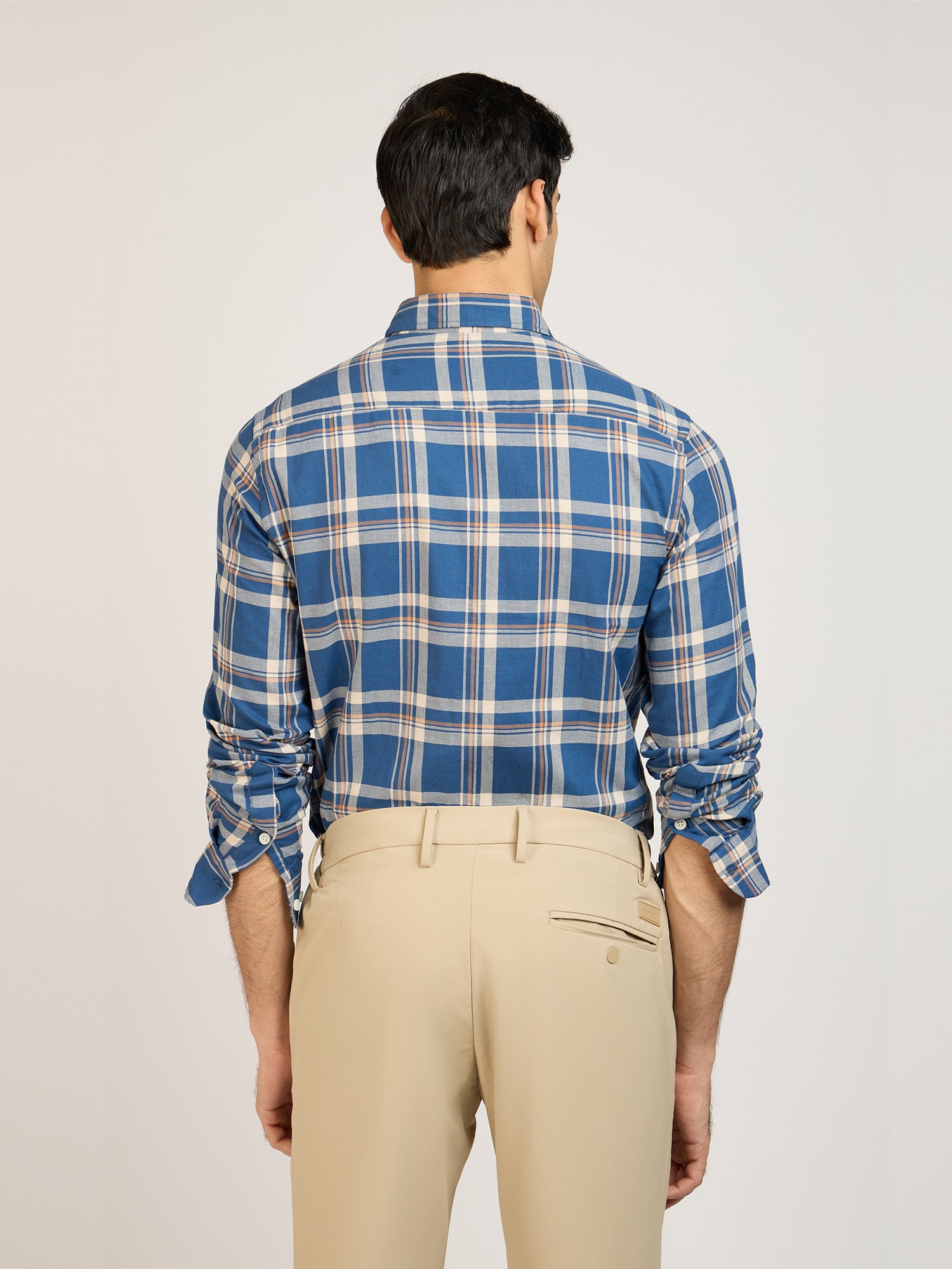Twill Checks Blue Shirt