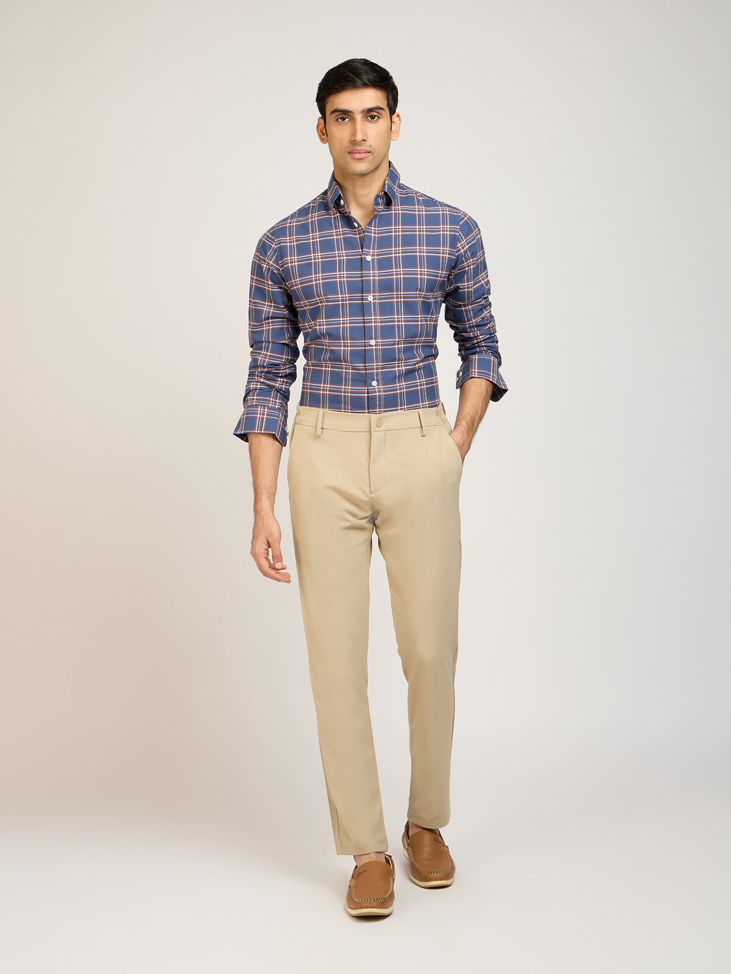 Celestial Checks Blue Shirt