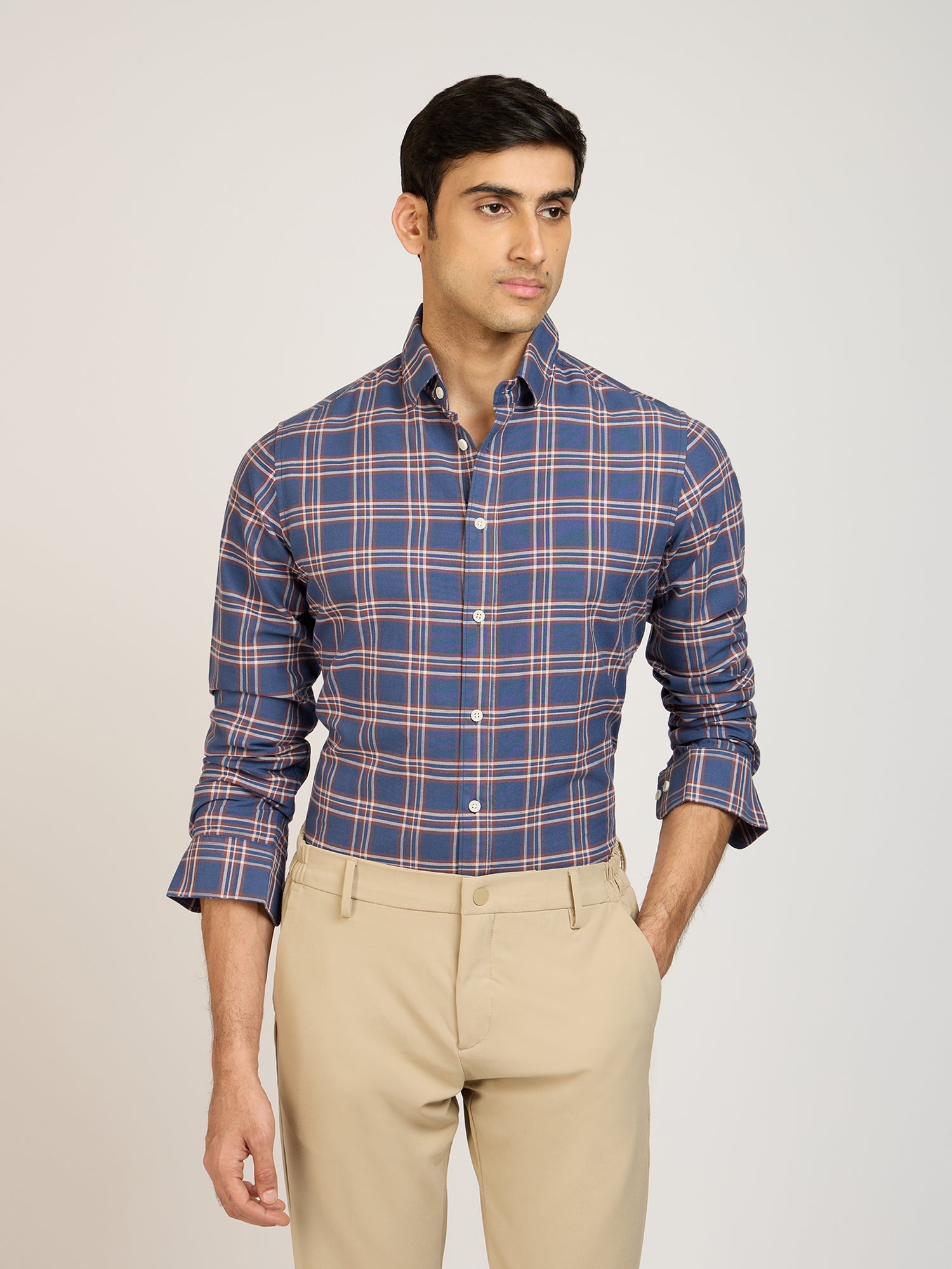 Celestial Checks Blue Shirt