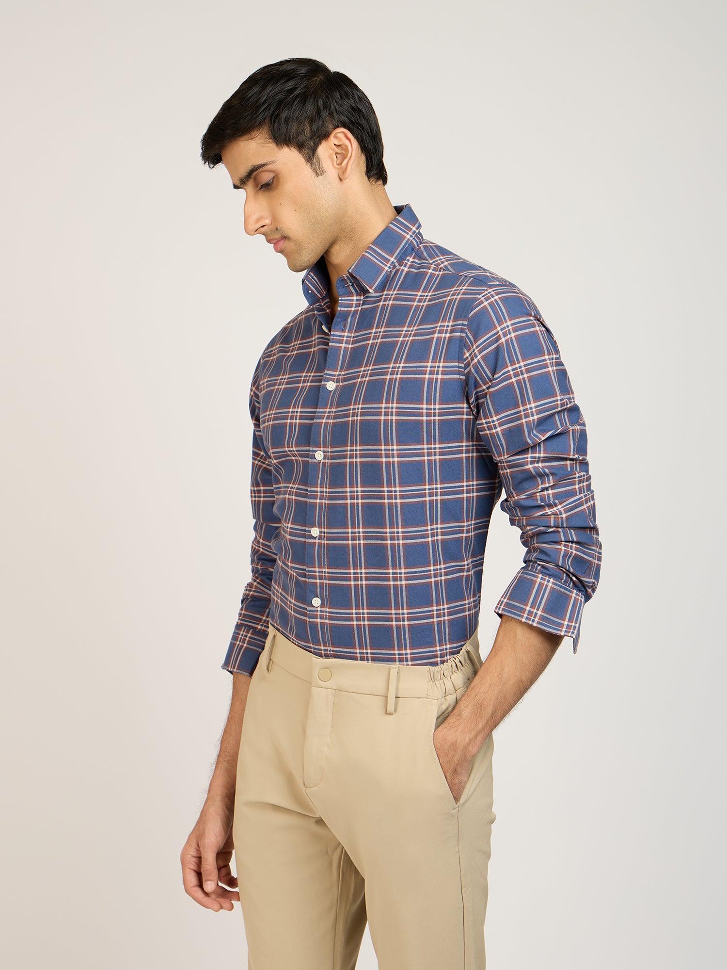 Celestial Checks Blue Shirt