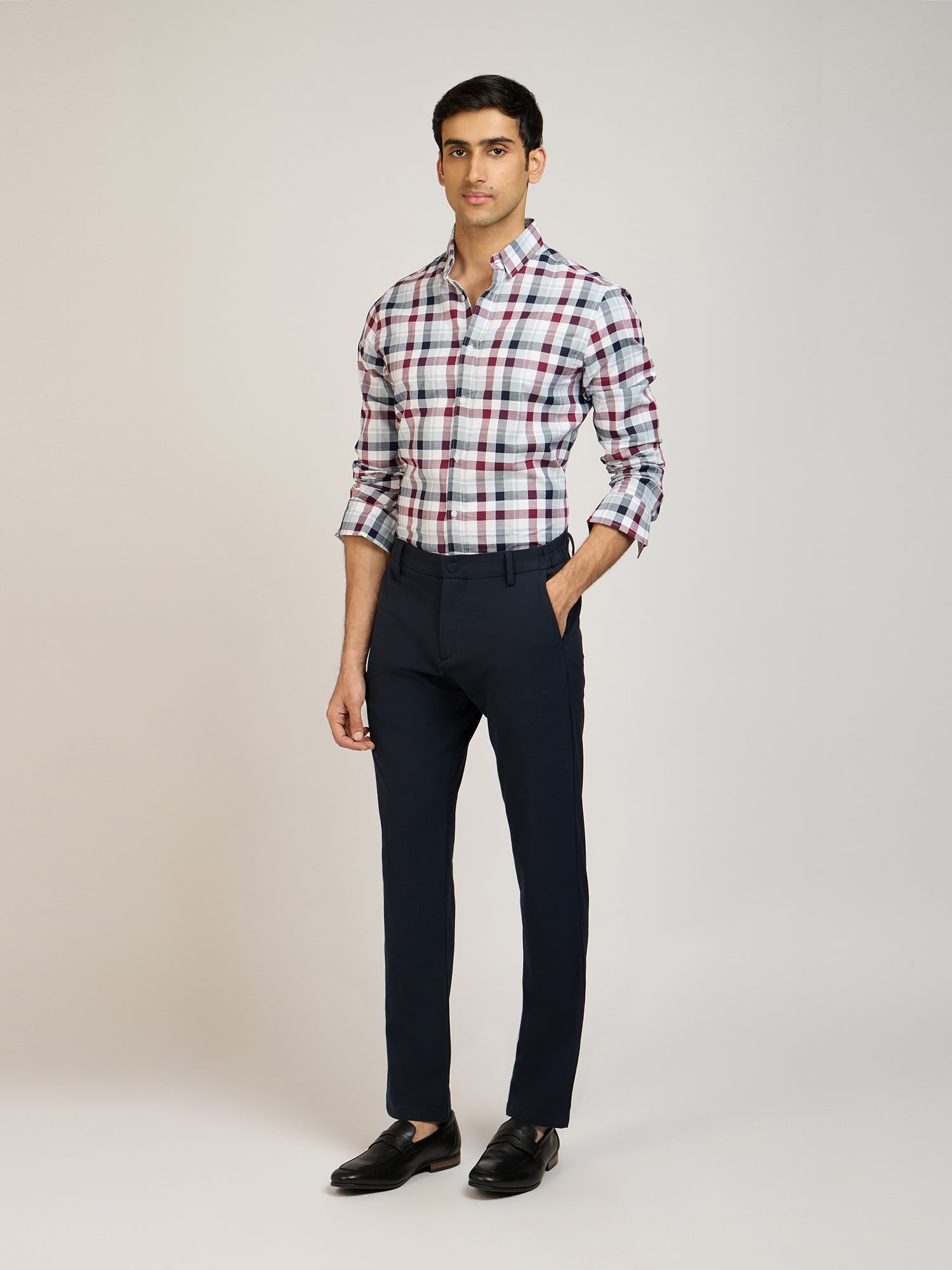 Textured Oxford Check Shirt