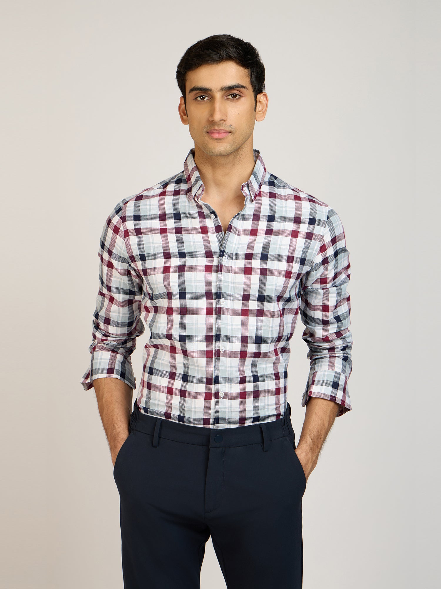 Textured Oxford Check Shirt