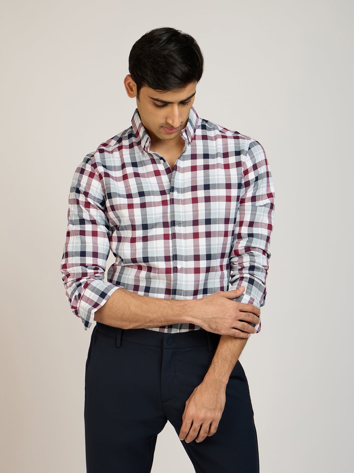 Textured Oxford Check Shirt