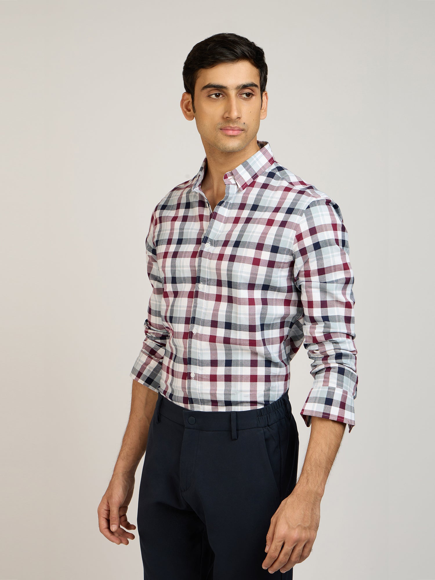 Textured Oxford Check Shirt