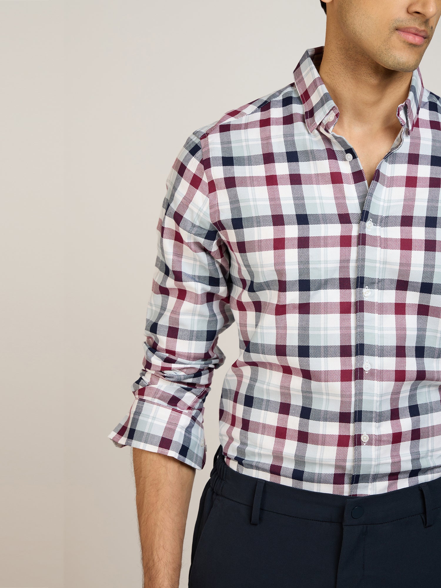 Textured Oxford Check Shirt