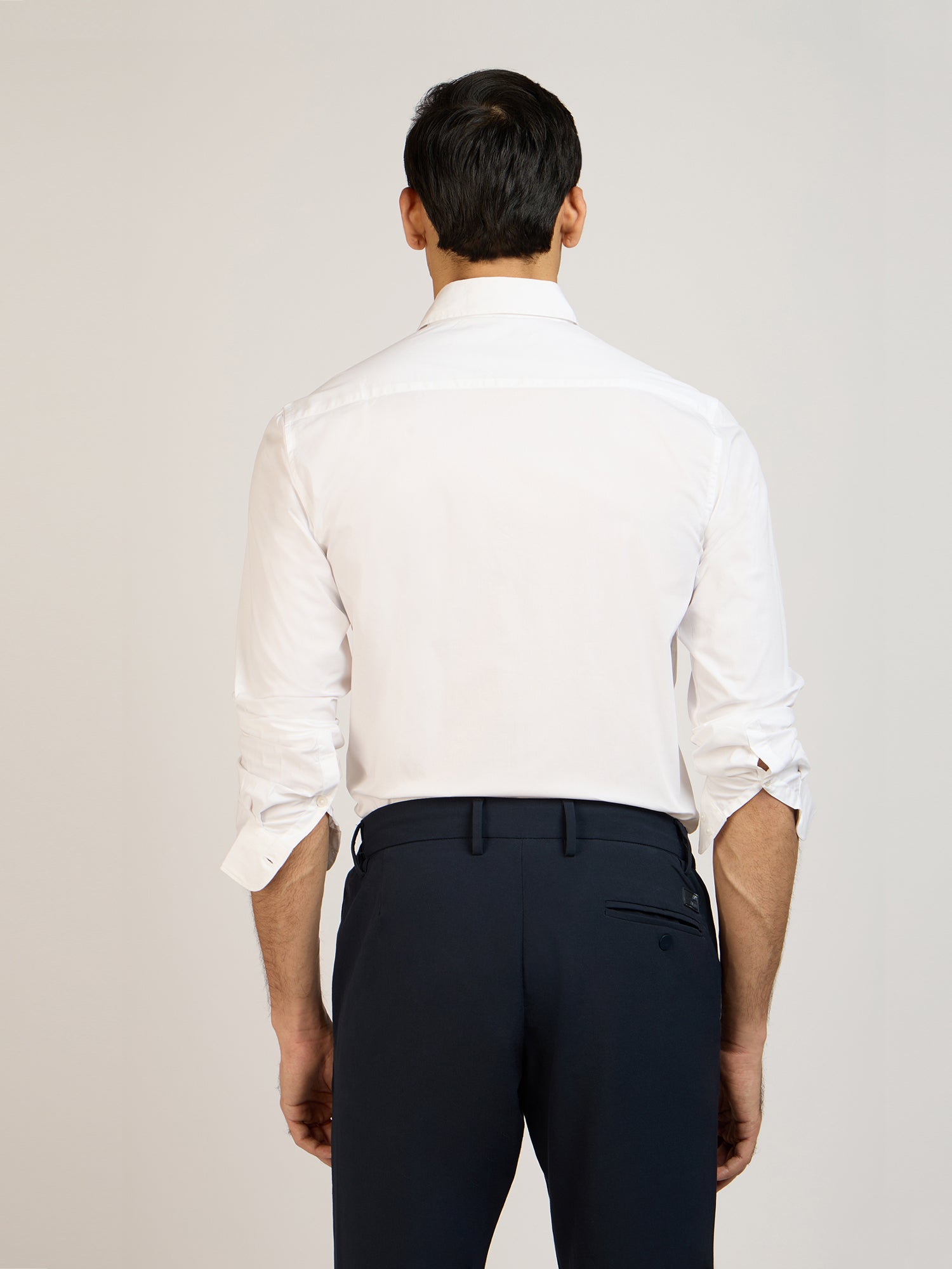 Premium Cotton Stretch White Shirt