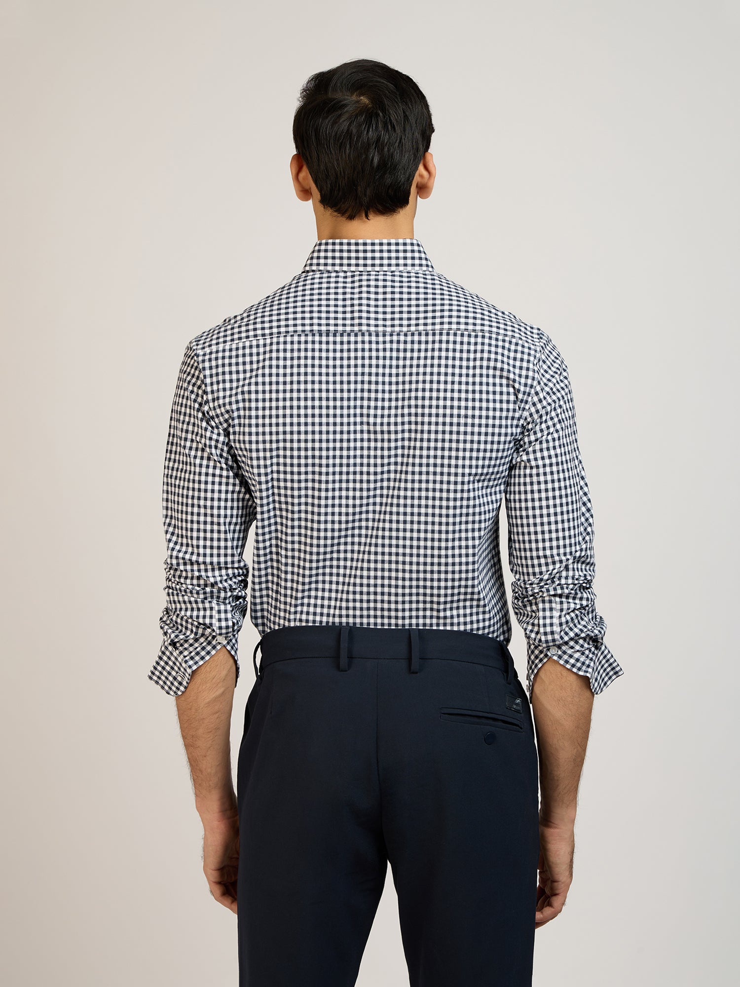 Gingham Check Navy Shirt