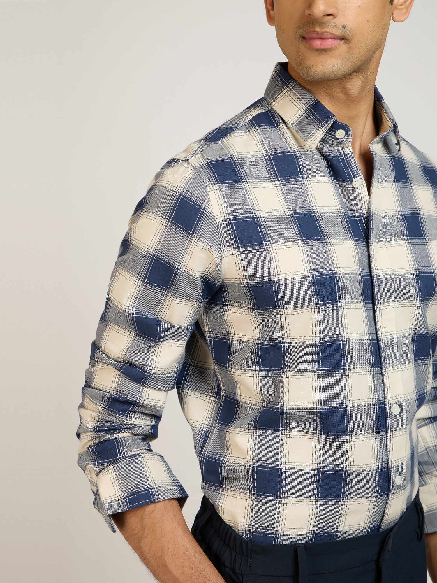 Plaiderie Blue Check Shirt