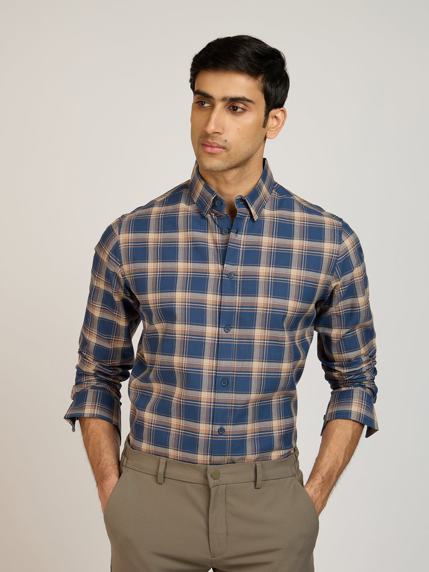 Oxford Checks Blue Shirt