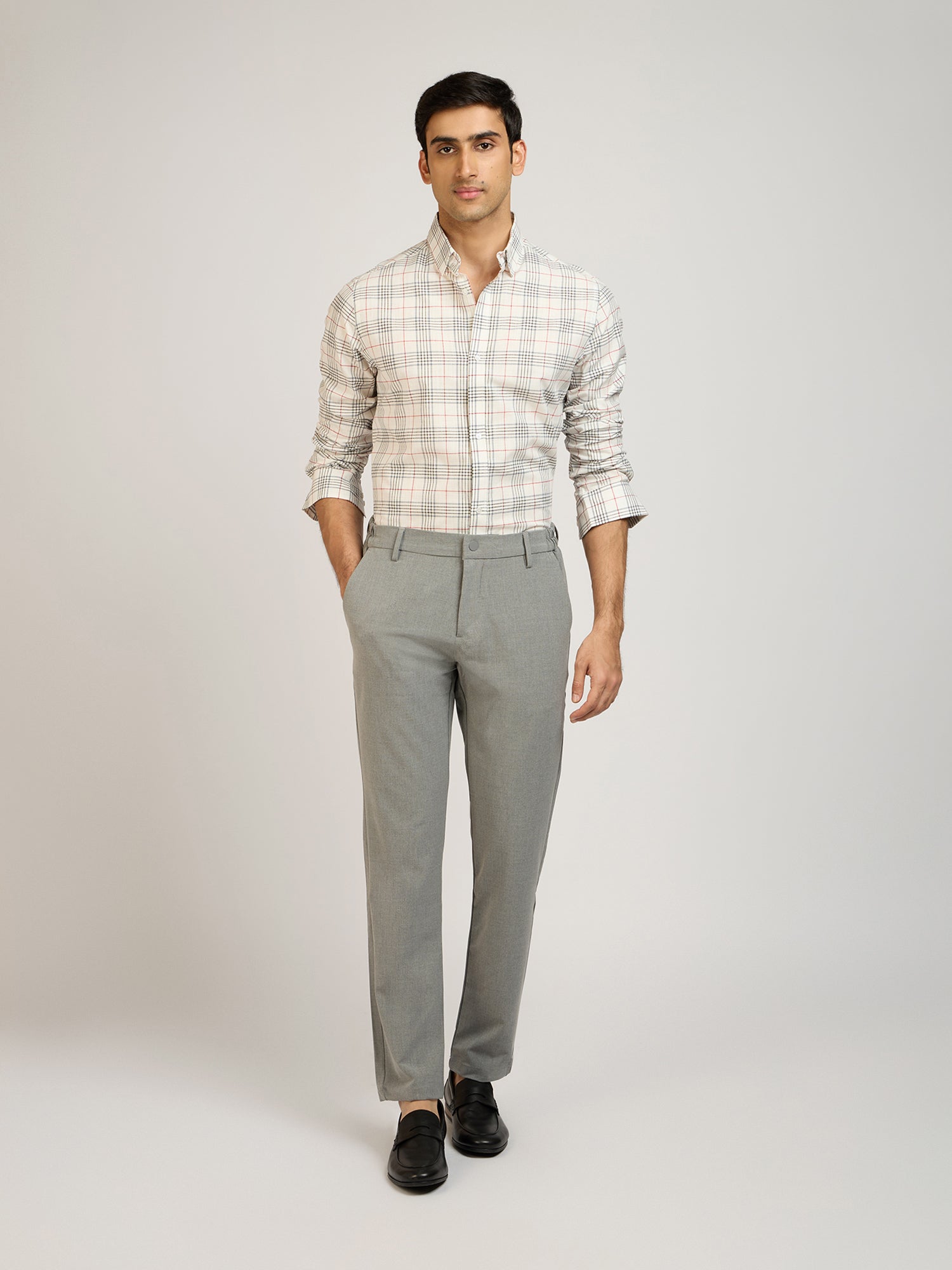 Cotton Slub Check Shirt