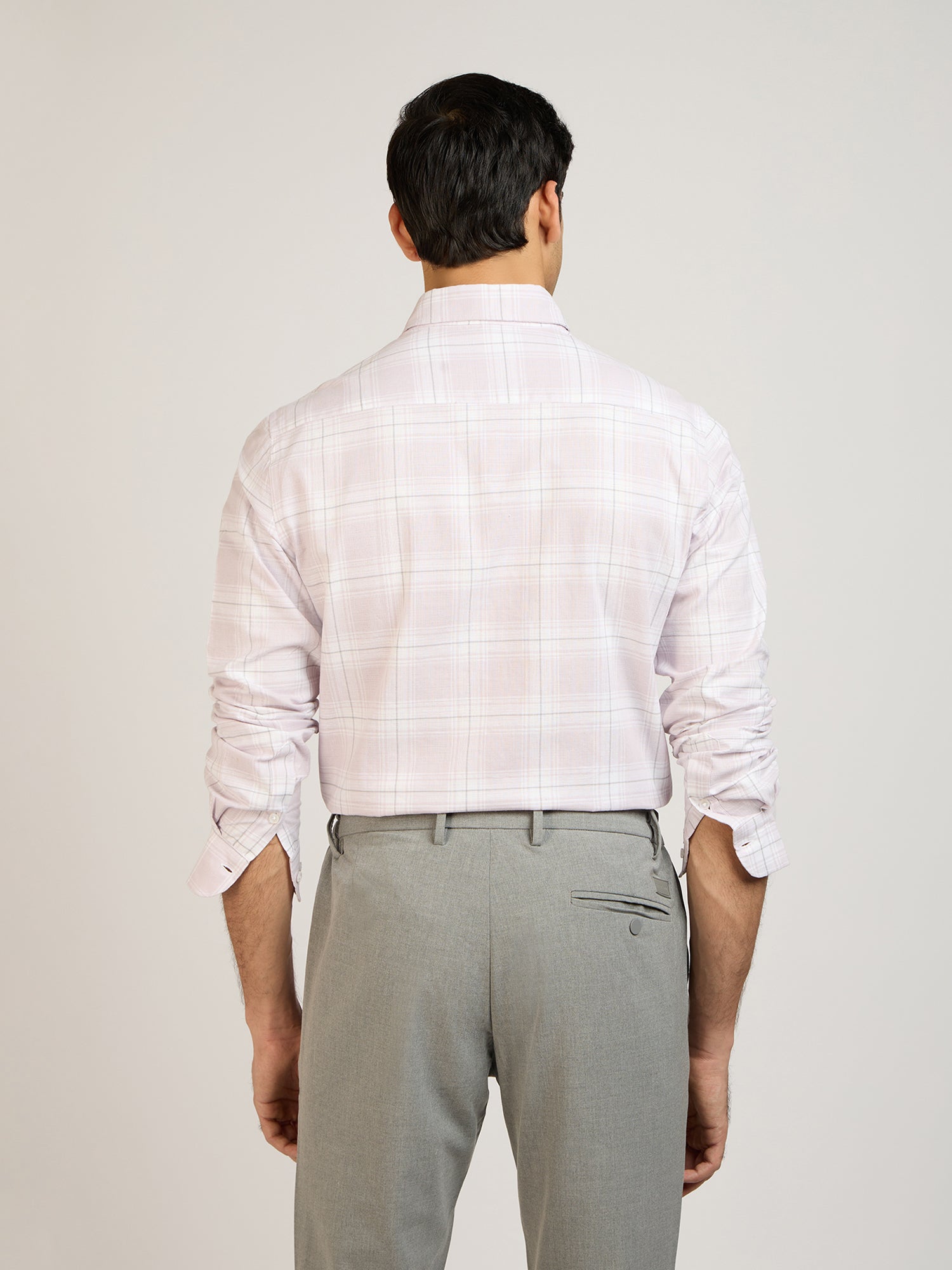 Dupplin Check Dusky Purple Shirt