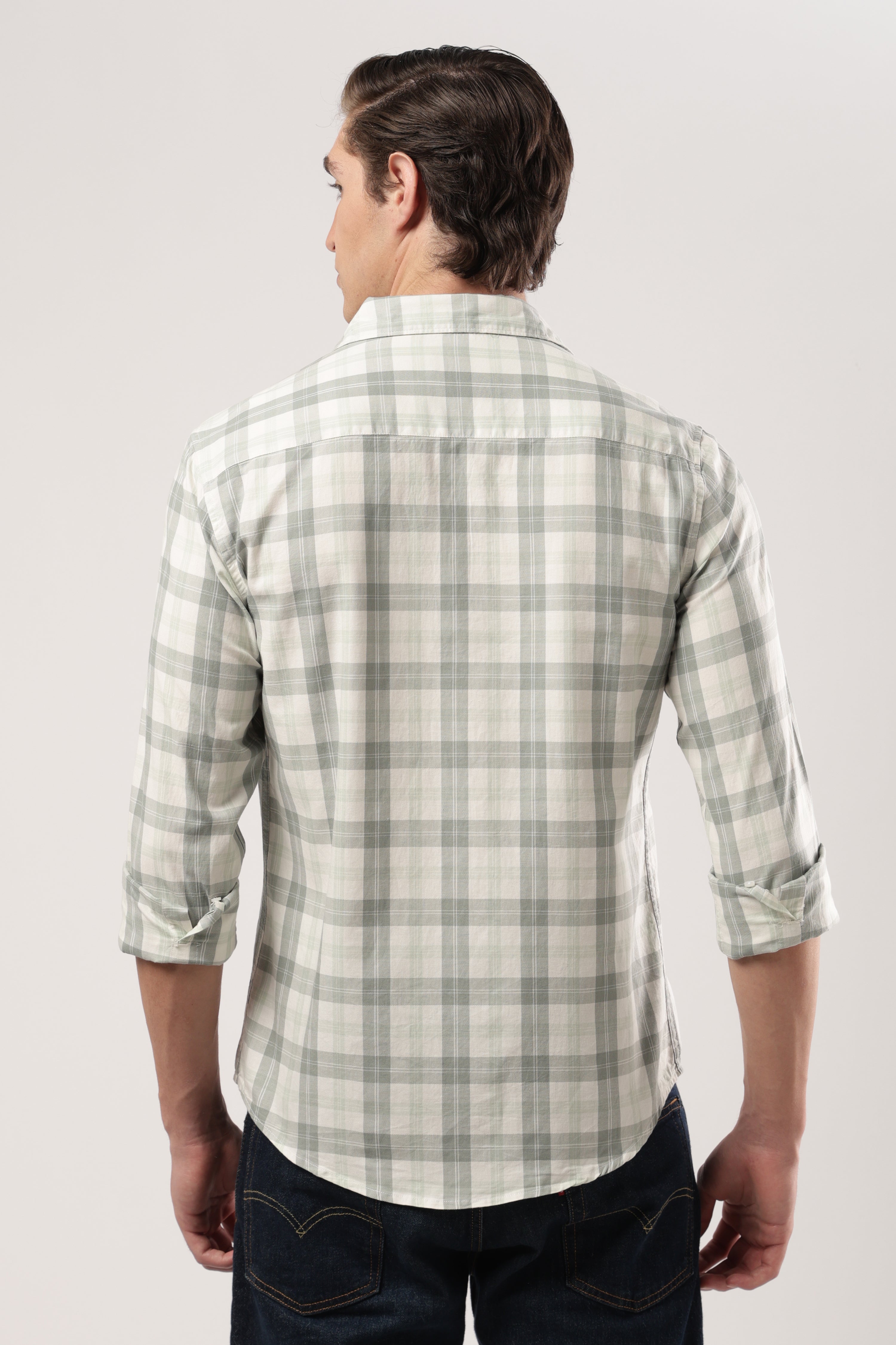 Green Mist Checks Shirt