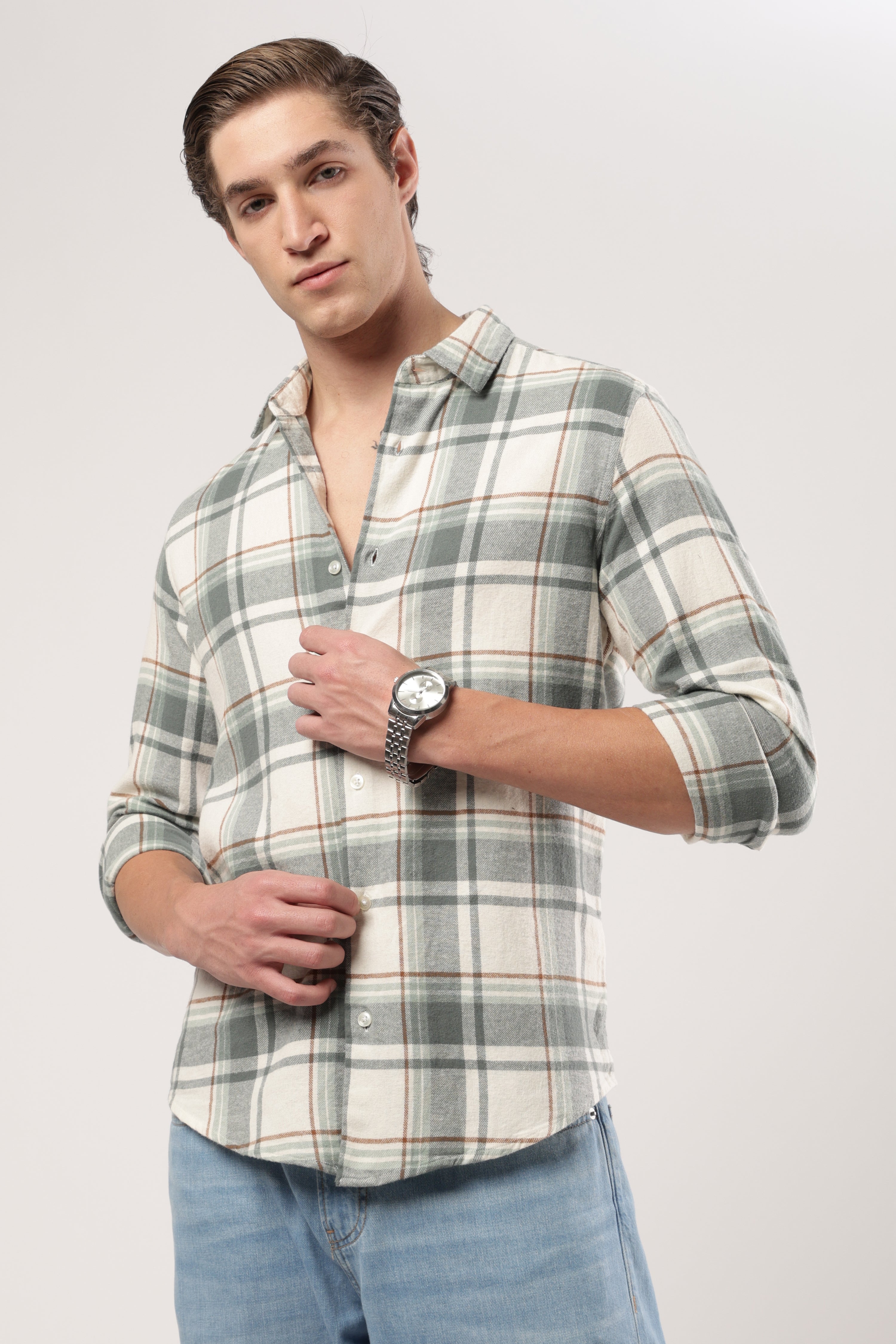 Highland Teal Checks Shirt