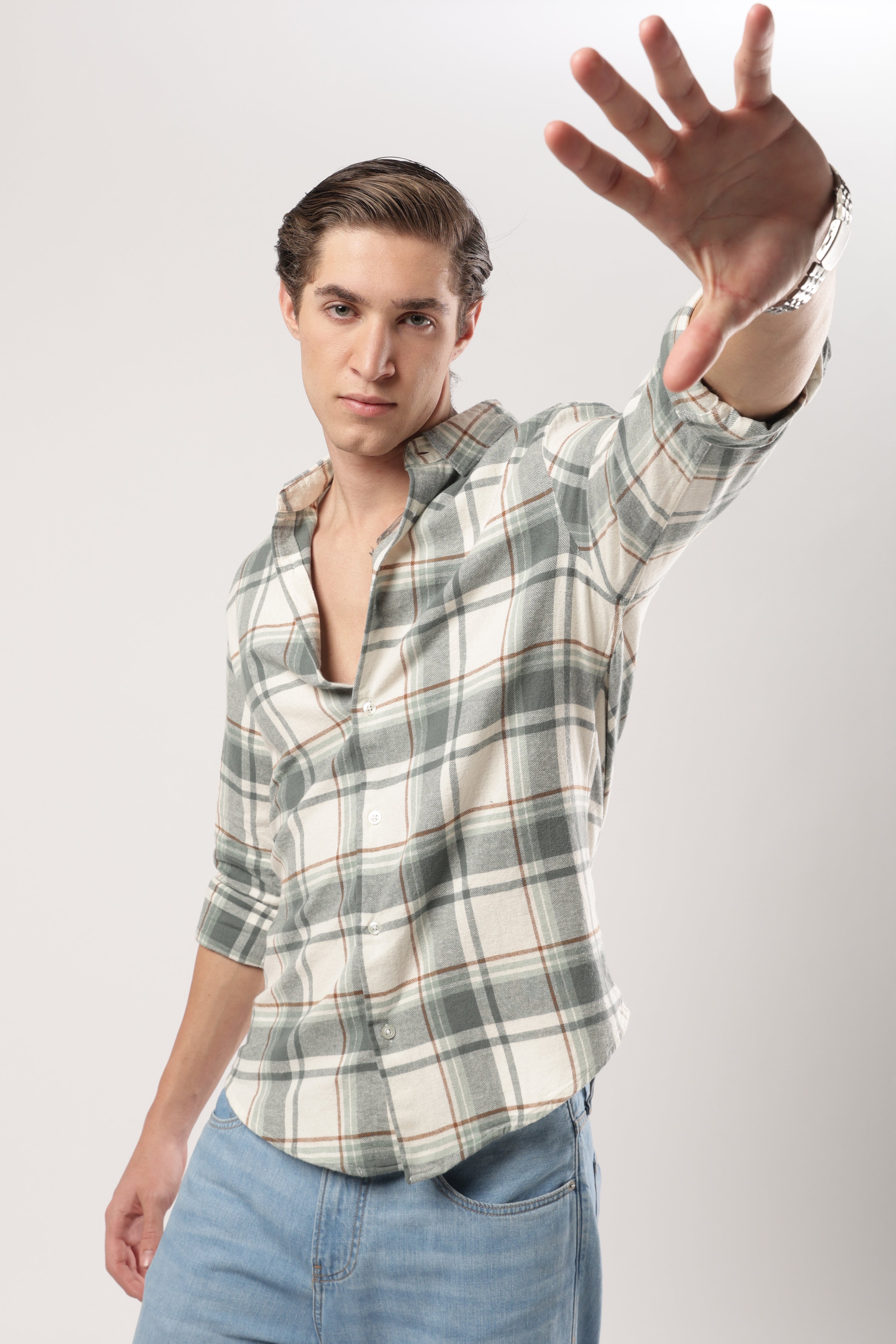 Highland Teal Checks Shirt