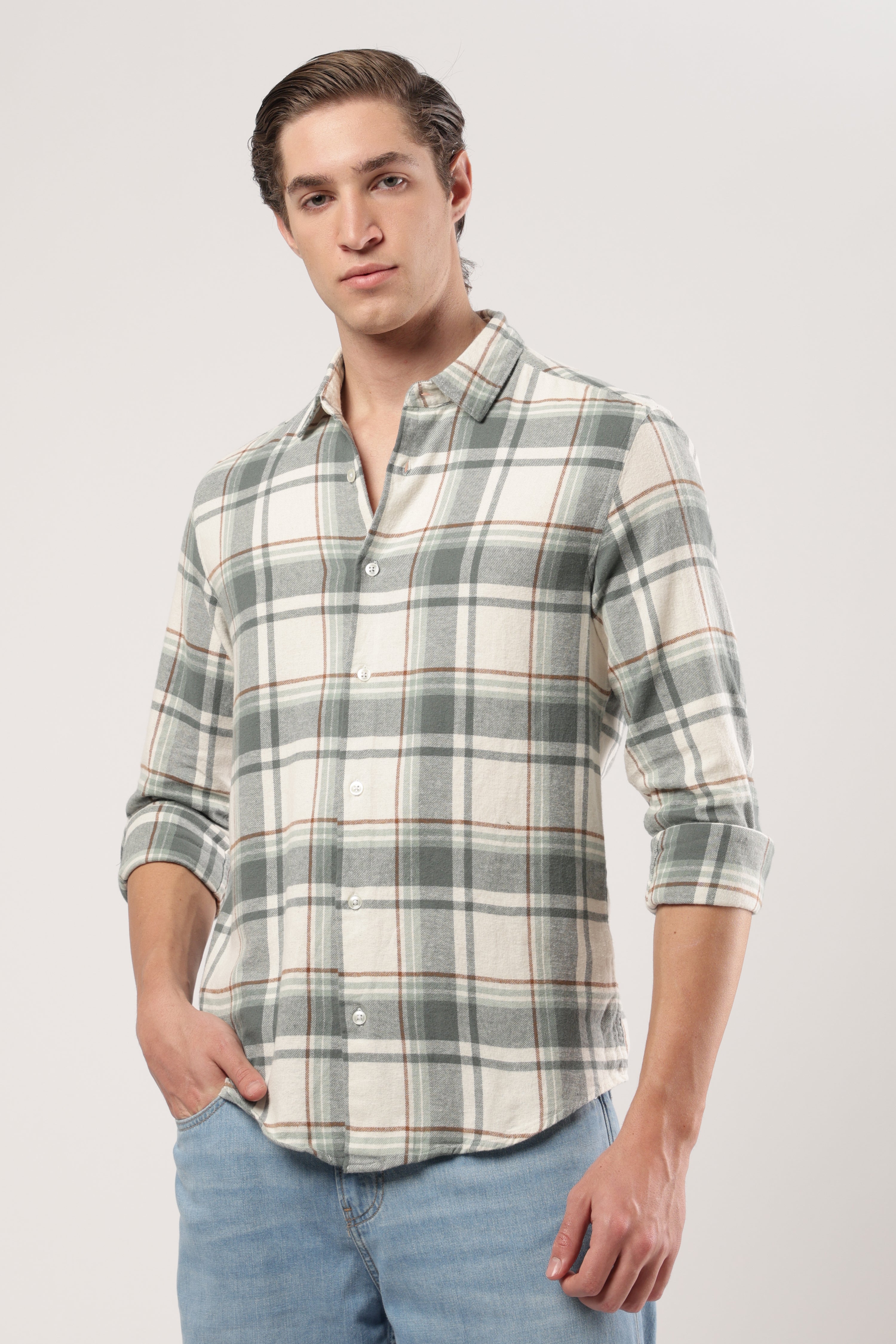 Highland Teal Checks Shirt