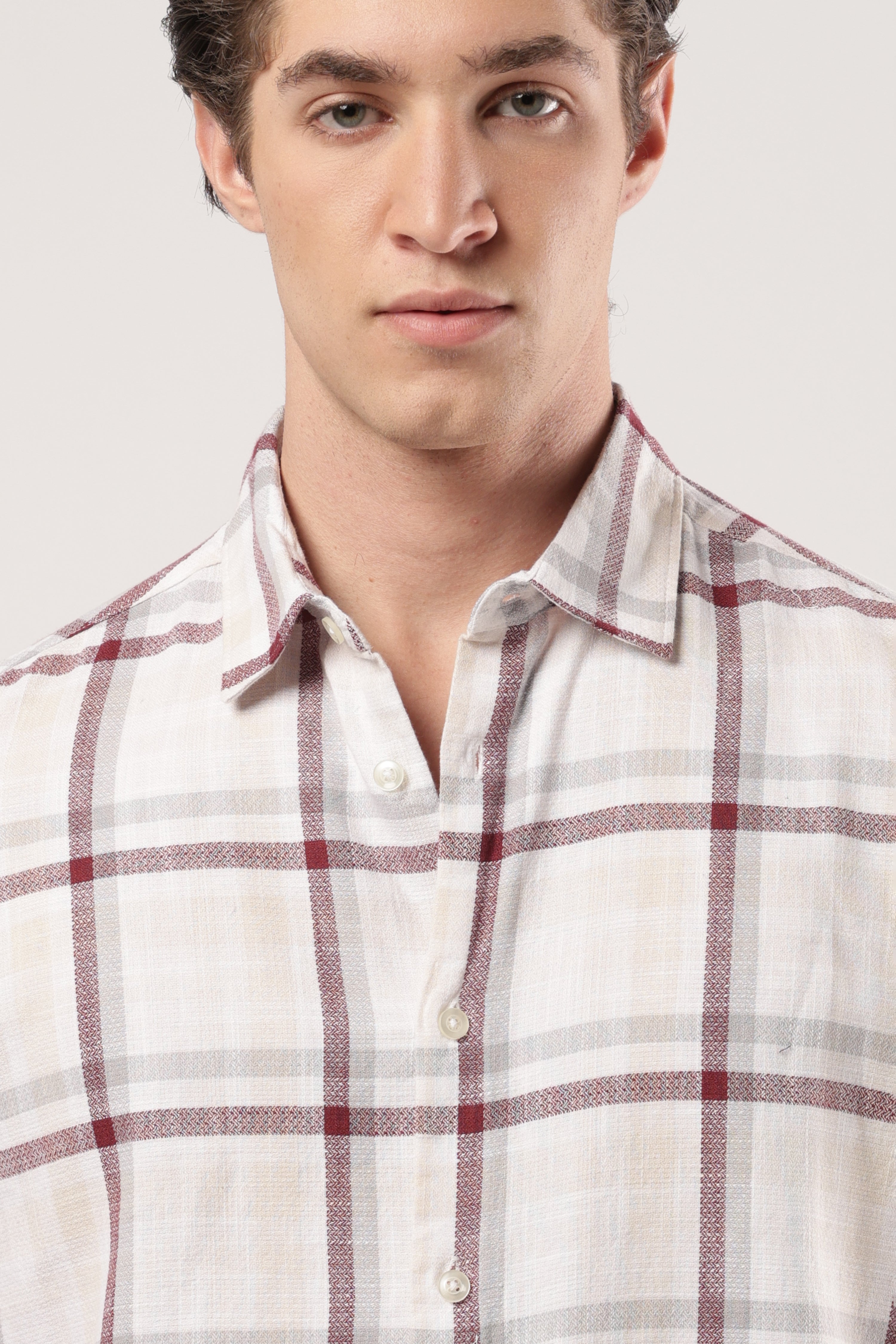 Burgundy Slate Check Shirt