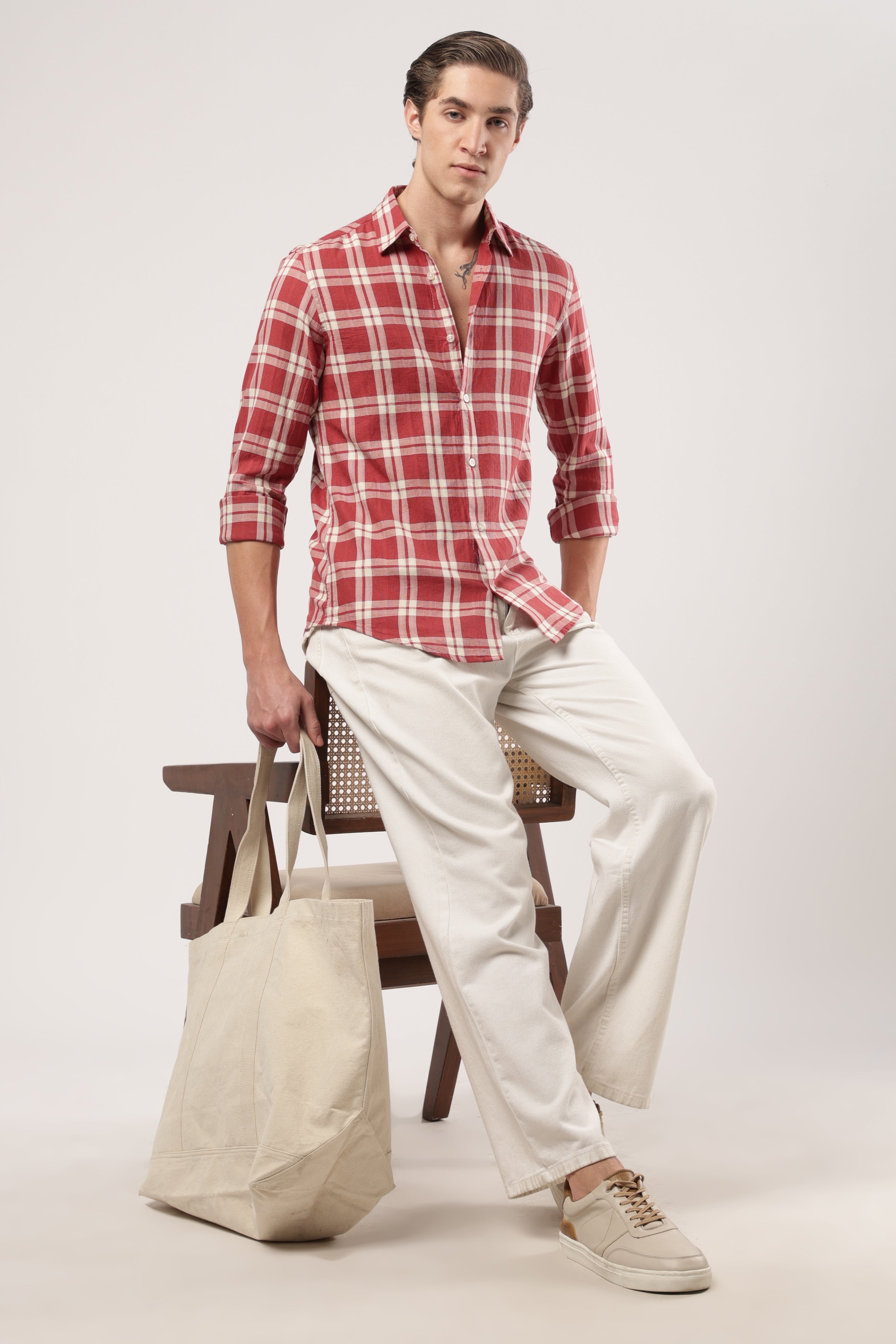 Crimson Classic Plaid Shirt