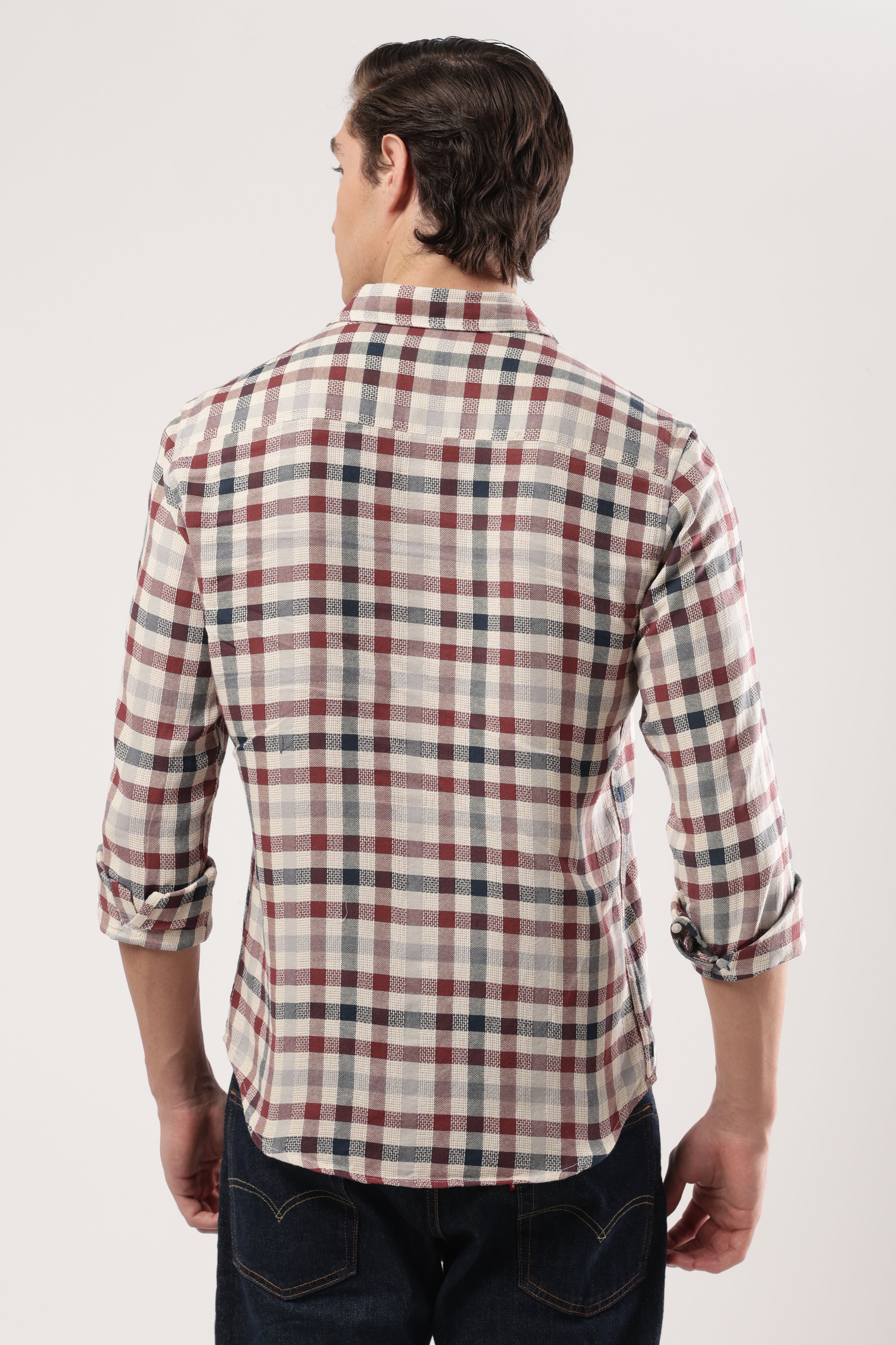 Maroonfield Weave Check Shirt
