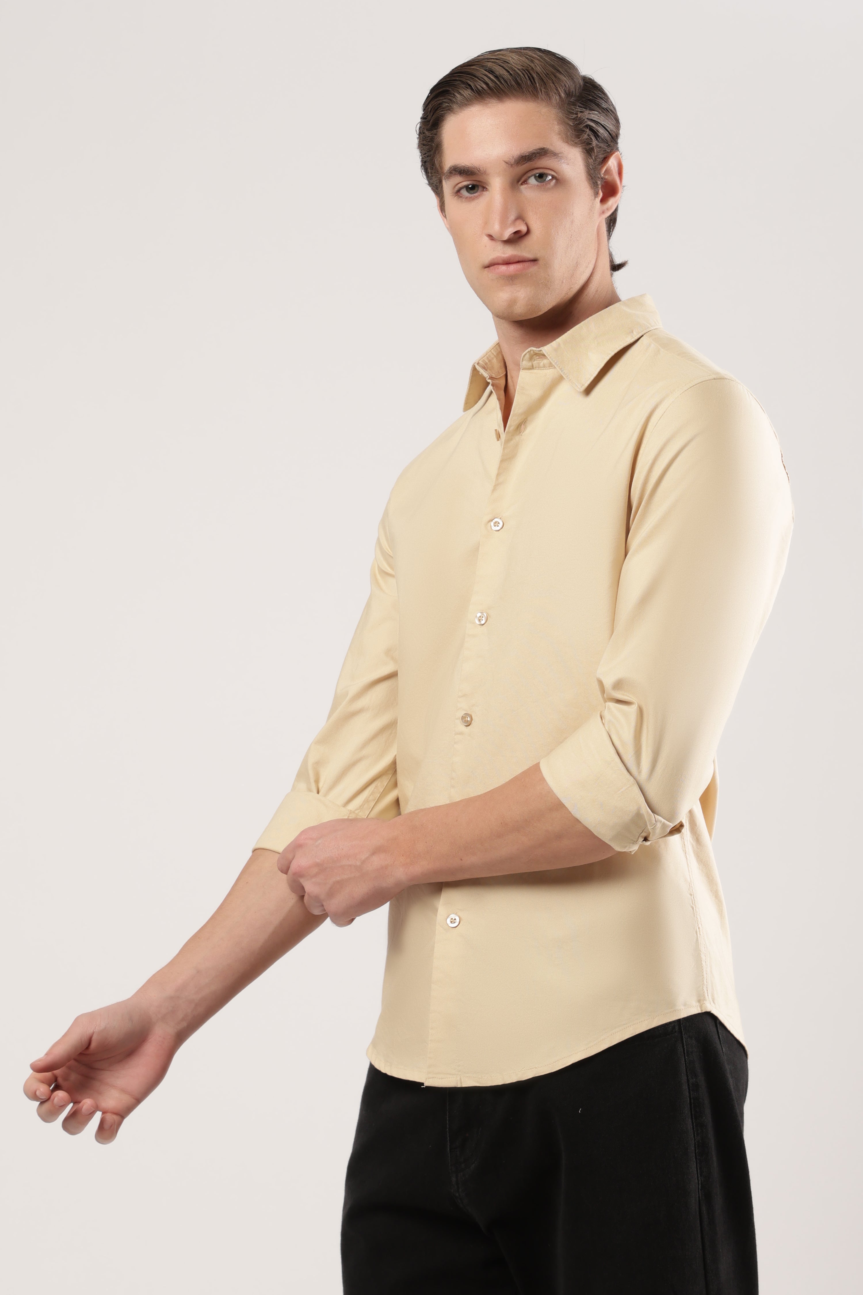 Beige Oxford Cotton Shirt