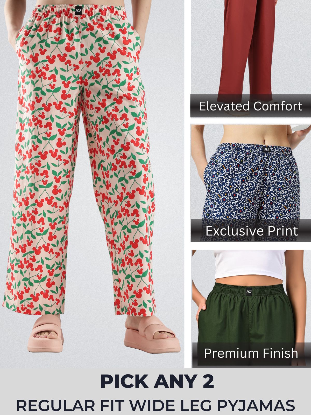 Pick any 2 - Women's Wide Leg Pyjama Pants